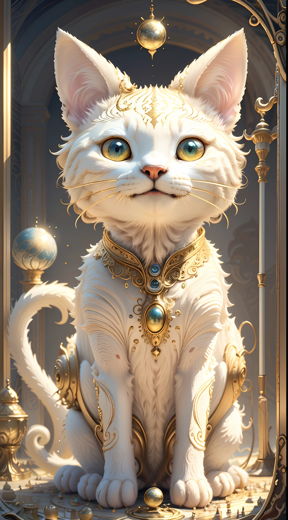 Ivory Gold AI psychedelic magic,catss,cleanness,brightly,ssmile,Funny