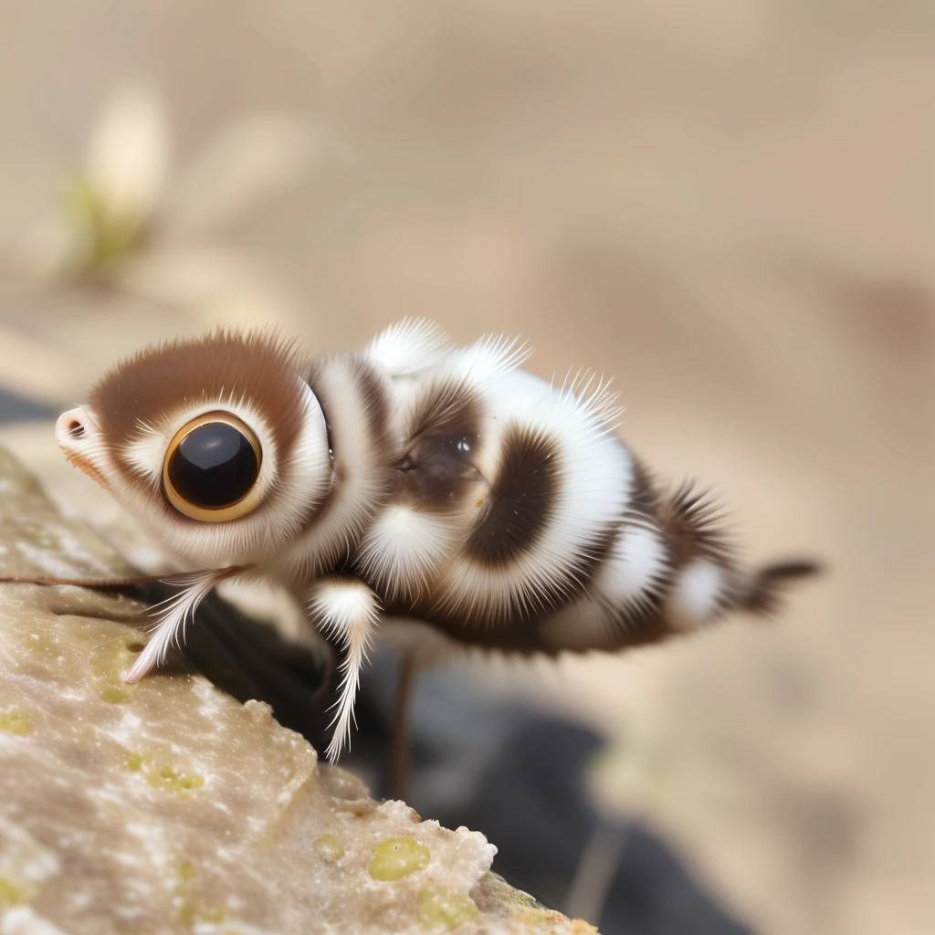 Male two-dimensional white dirty pigtail juvenile flower pupil with tear mole