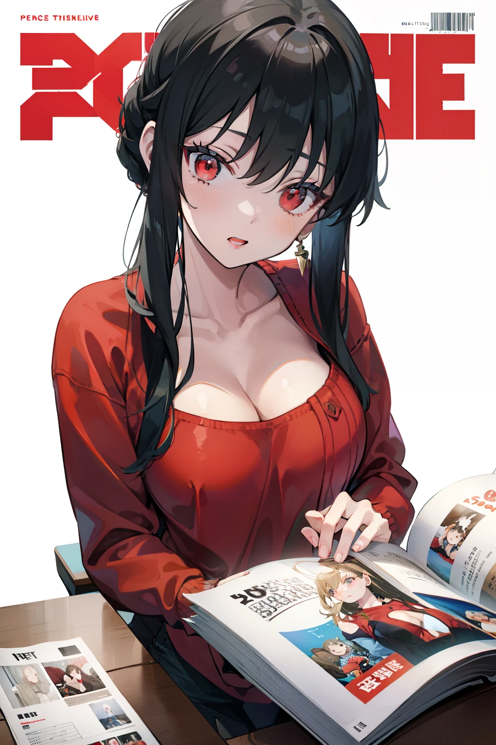 (serious style), (solo:2, 18 yo), (beautiful detailed straight), (beautiful detailed black hair long hair) (best sadist girl, beautiful angry:0.7 red eyes, glossy lip, big tits), hand holding report, in a Formal red dress, break, in the Audience Chamber, BREAK, perfect anatomy, masterpiece, best quality, 16k, beautiful detailed summer, daydreaming expression.