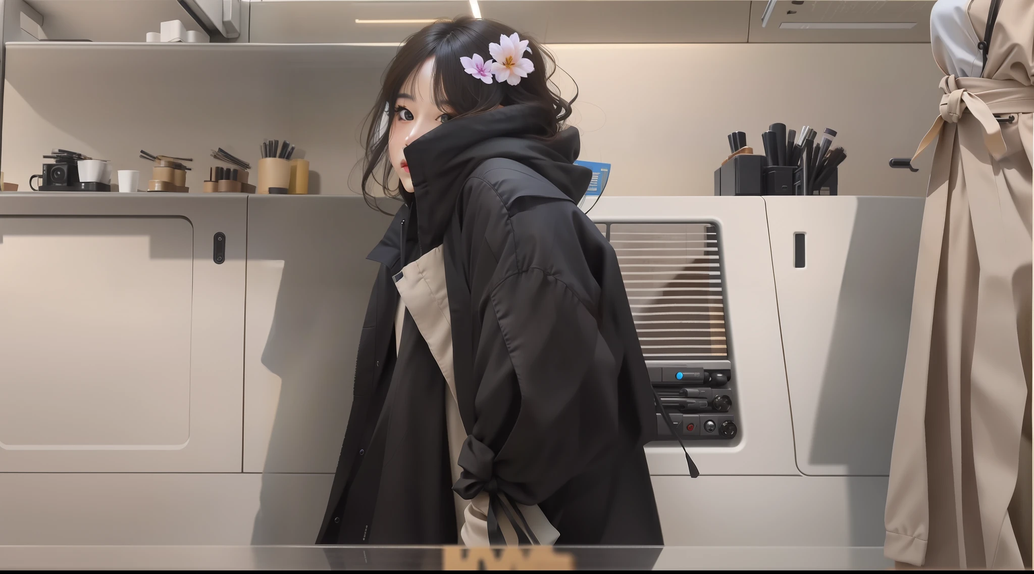 Super detailed face，Detailed eyes，二重まぶた，Heavy makeup，eye shadows