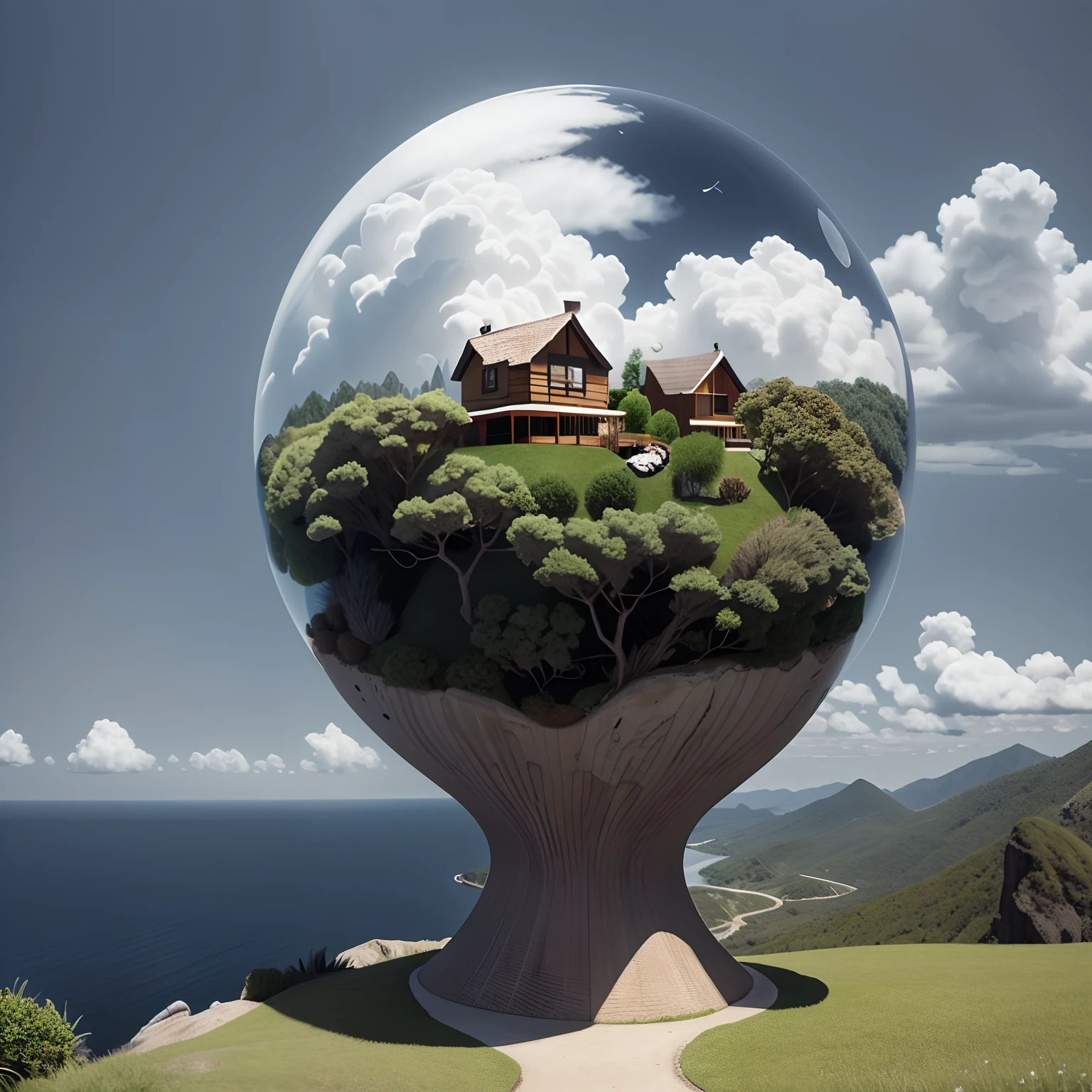 A world inhabited by non-human life forms