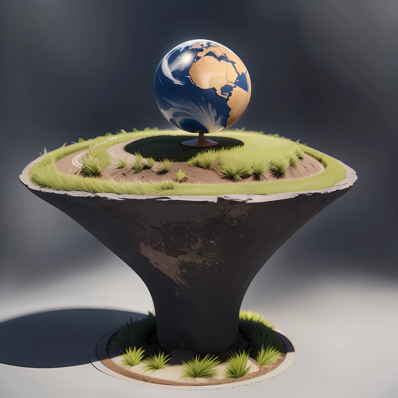 A world inhabited by non-human life forms