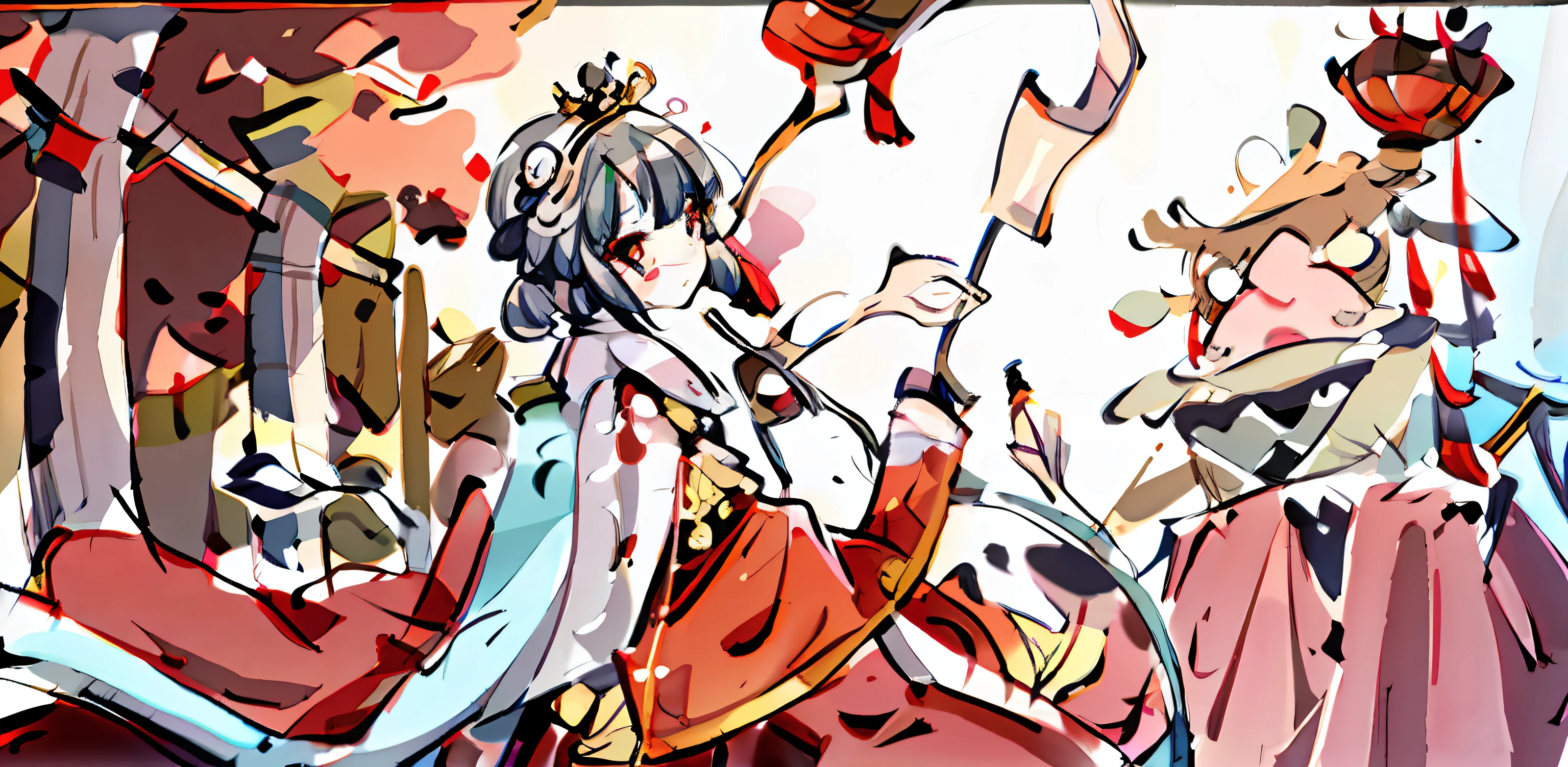 Onmyoji Bian Lian，Detailed art style，Anime characters wear bow and arrow parade costumes。CGSTATION trends depict Genshin's impact，Fusion with the artistic styles of Nguyen Jia and Artgerm。Take G Willow、Artgerm and Atey Ghailan's style is inspired，Create a wonderful scene of anime girls and bows and arrows in the Genshin world of Nakari。