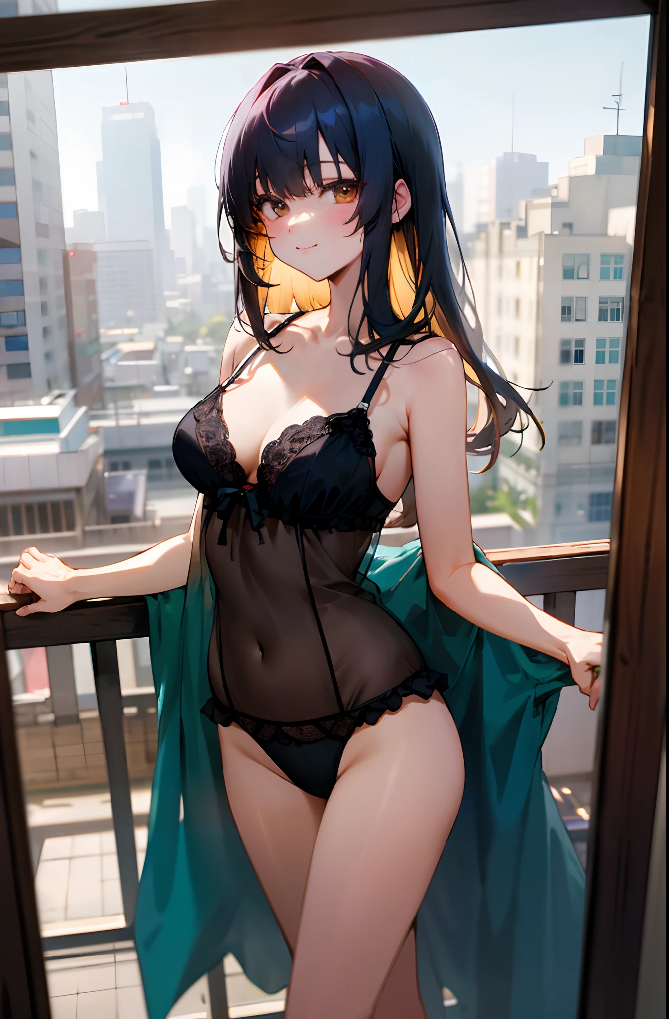 Yua Mikami, City, Lingerie, bare shoulders, absurderes, A high resolution, Masterpiece, view the viewer,