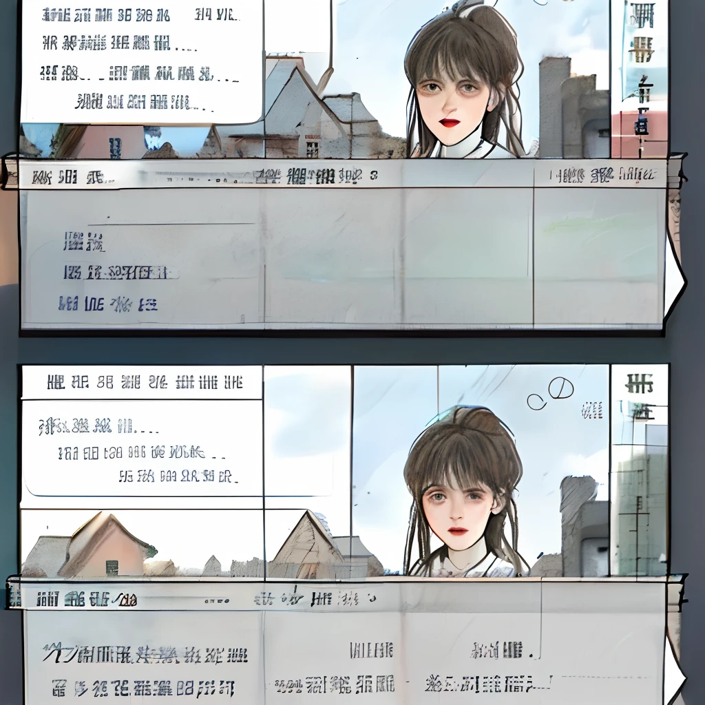 Four-panel comics,Storyboard one,A girl in the village didn't know what she was looking for,Storyboard two,The girl cried,The third sister of the storyboard found her,Storyboard four,They went home together。