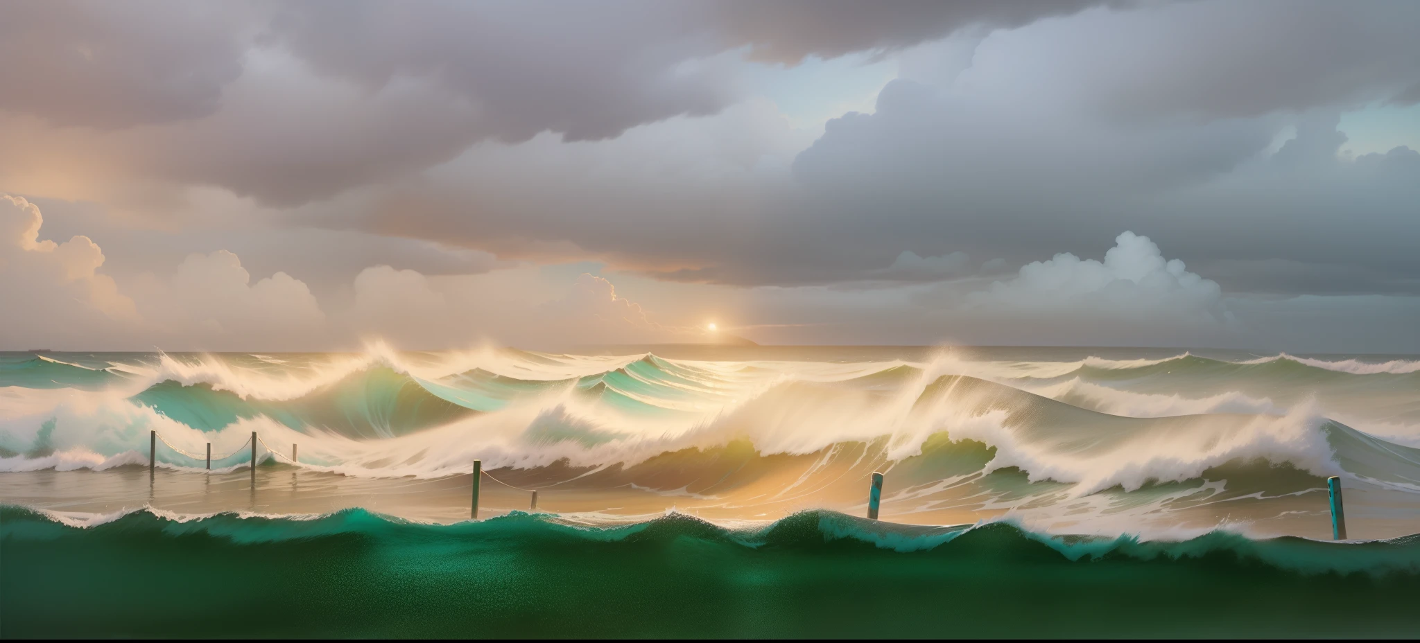 Ocean park,choppy,Turquoise turquoise