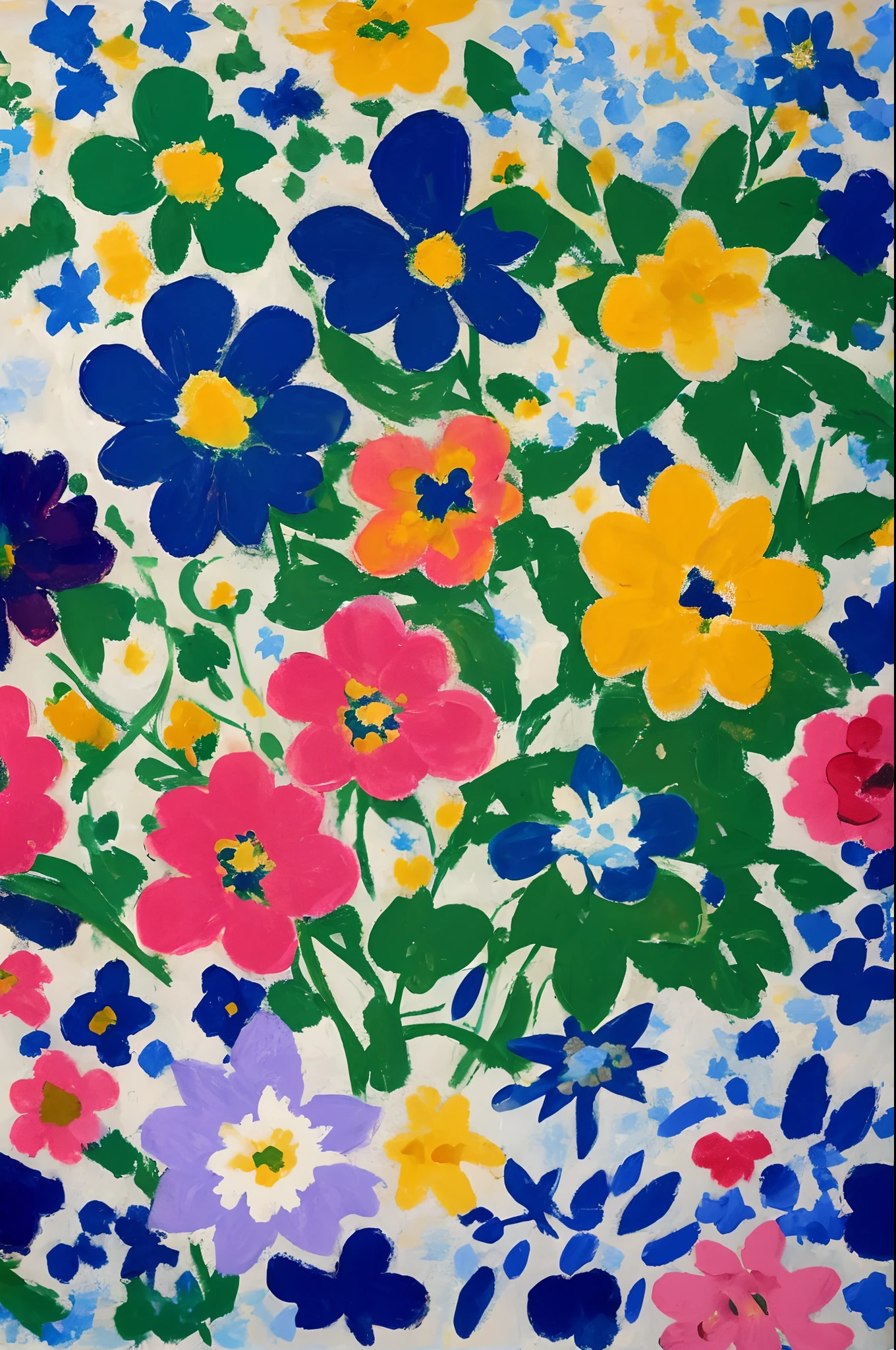 florals，Matisse Fauvist style