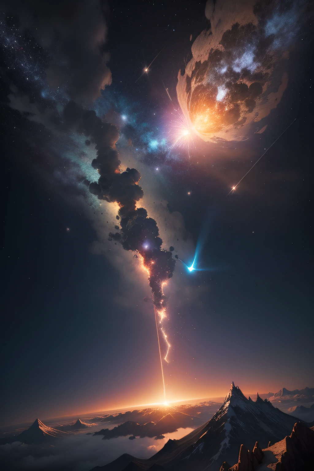 "A meteor falling to Earth"