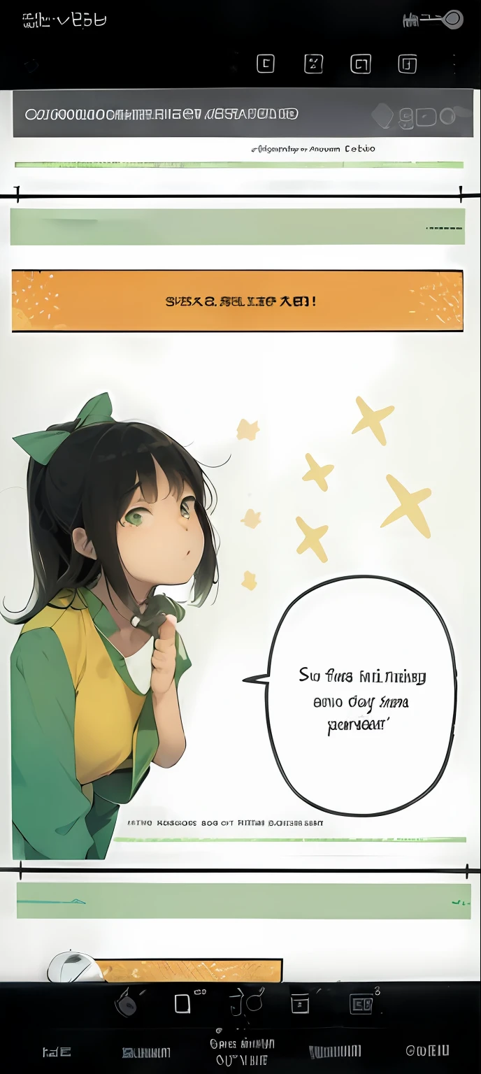 a cartoon picture of a girl with a green shirt and yellow shirt, inspired by Takehisa Yumeji, inspired by Puru, inspired by Taiyō Matsumoto, self-confidence, self - confidence, inspired by Yuko Tatsushima, as an anime character, self confidence, in manga style, comic cover, super realistic, super detail