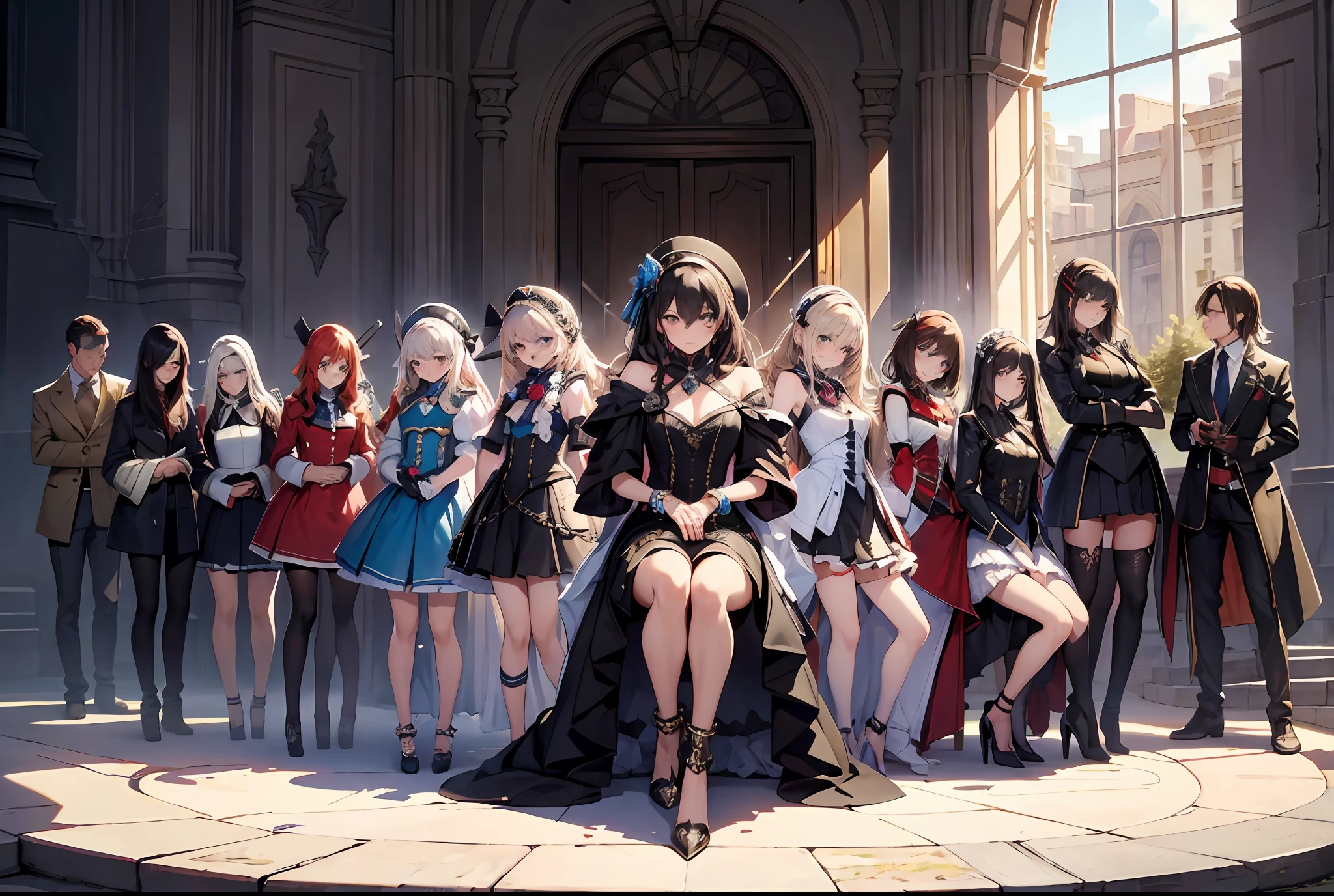 masterpiece, 最high quality, High resolution, Final Fantasy 7、Tifa Lockhart、Black torn clothes 、Black ripped pantyhose、Dark church at night、sexy、Wearing a mini skirt、Thin legs、Big Breasts、Slim figure、high quality CG Tone、Torn black panties、Surrounded by sadistic women、Sitting in a chair and being restrained、Black blindfold、While wriggling the body、trembling、Inserting a vibrator into the genitals、Forceful spurt of clear fluid from the genitals、Apply a generous amount of clear lotion、Intense orgasm moment、panting loudly、Please open your mouth wide、黒いsexyな服、Anxious appearance、A moment of intense ecstasy