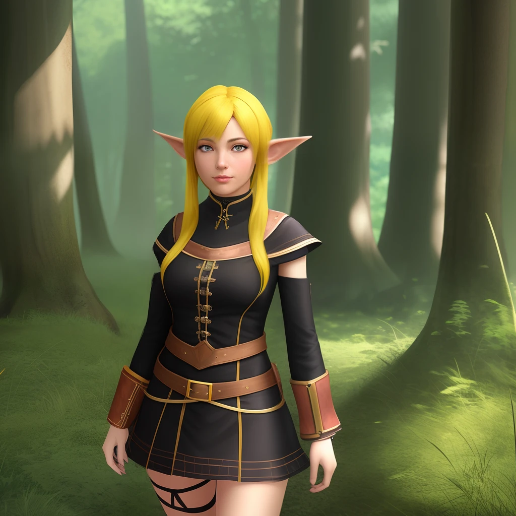 A yellow-haired elf girl of the Mori line