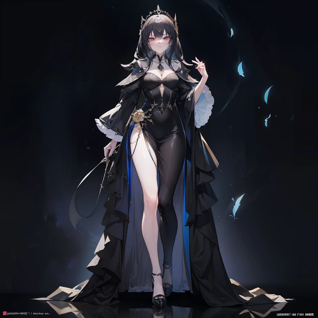(((full body))),{{{best quality}}},{{{HDR, UHD, 8K }}}, {{ultra-fine painting}},{{{masterpiece}}}, {{ultra-detailed}},{{extreme detail description}},{{Professiona}},{illustration}, {detailed light}, {an extremely delicate and beautiful},Ring color feathers,a black cloak,black reotard,Angry eyes,Extend your right hand forward,Starry night,High heels with red tongue licking soles