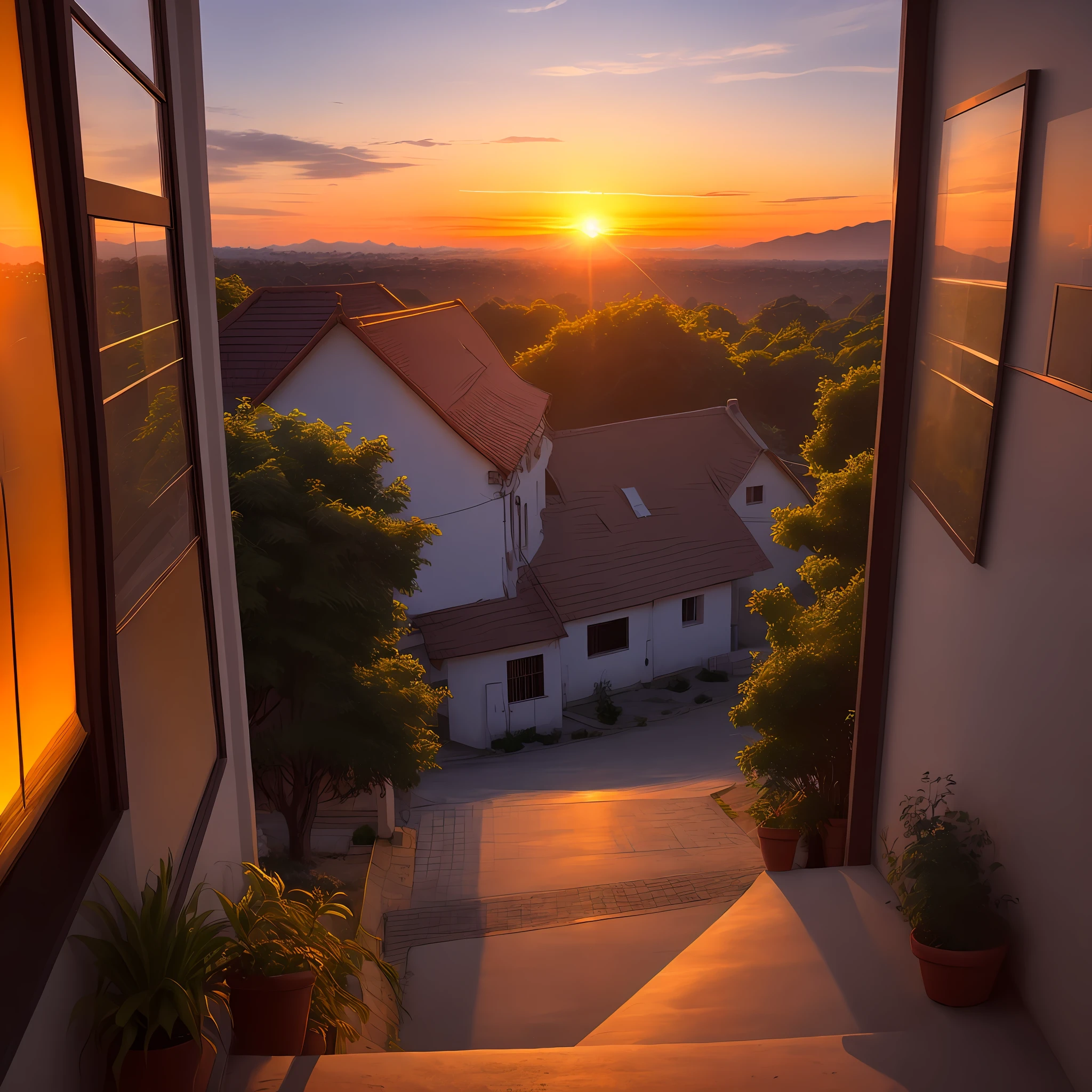 Sunset evening view