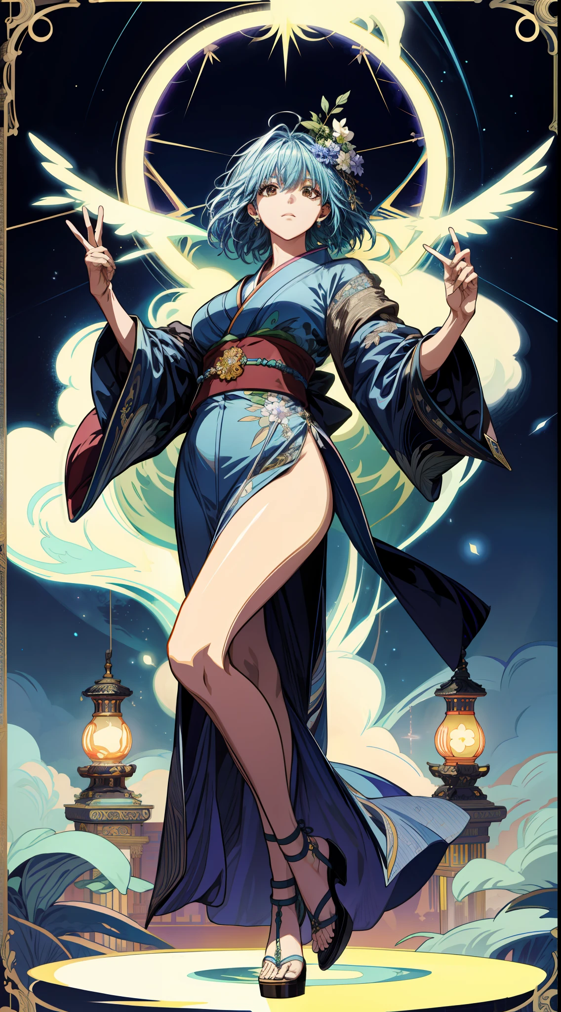 Guanyin, full body, full naked, nsfw: 2.0, sun, cloud, water wave