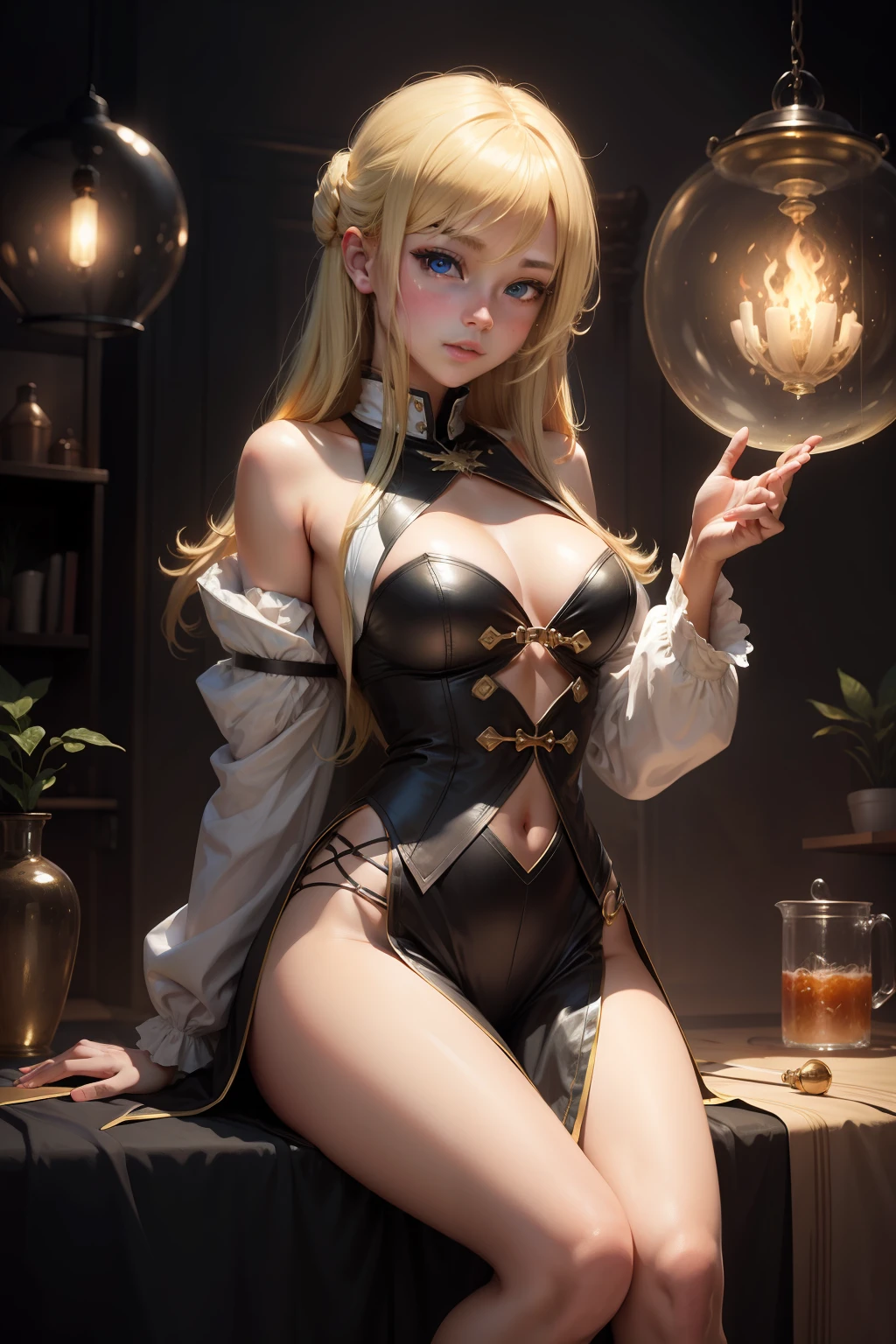 A magic array,Blonde girl