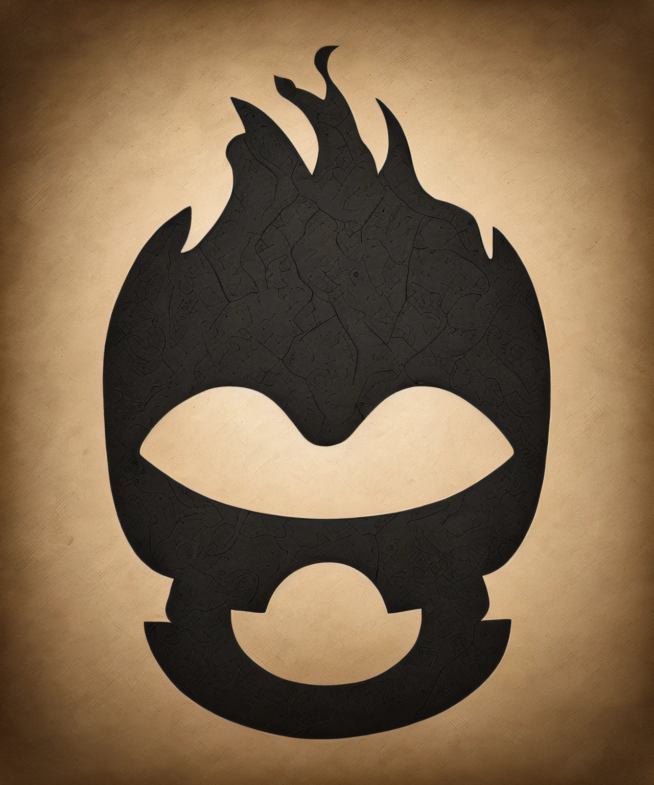 Emoji de grafite com um sorriso borrifado em preto no branco.