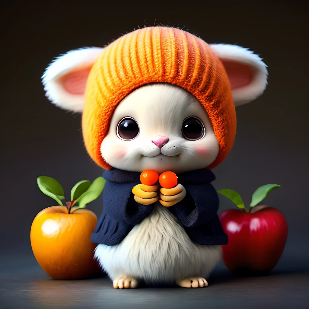 : 3。、Tasmanian Devil、hairy、Animals in clothes、an orange、dark circles、teak、apples、food、fruit、full body Esbian、Hats、non-human、Bone-in meat、chestnut、Walnut