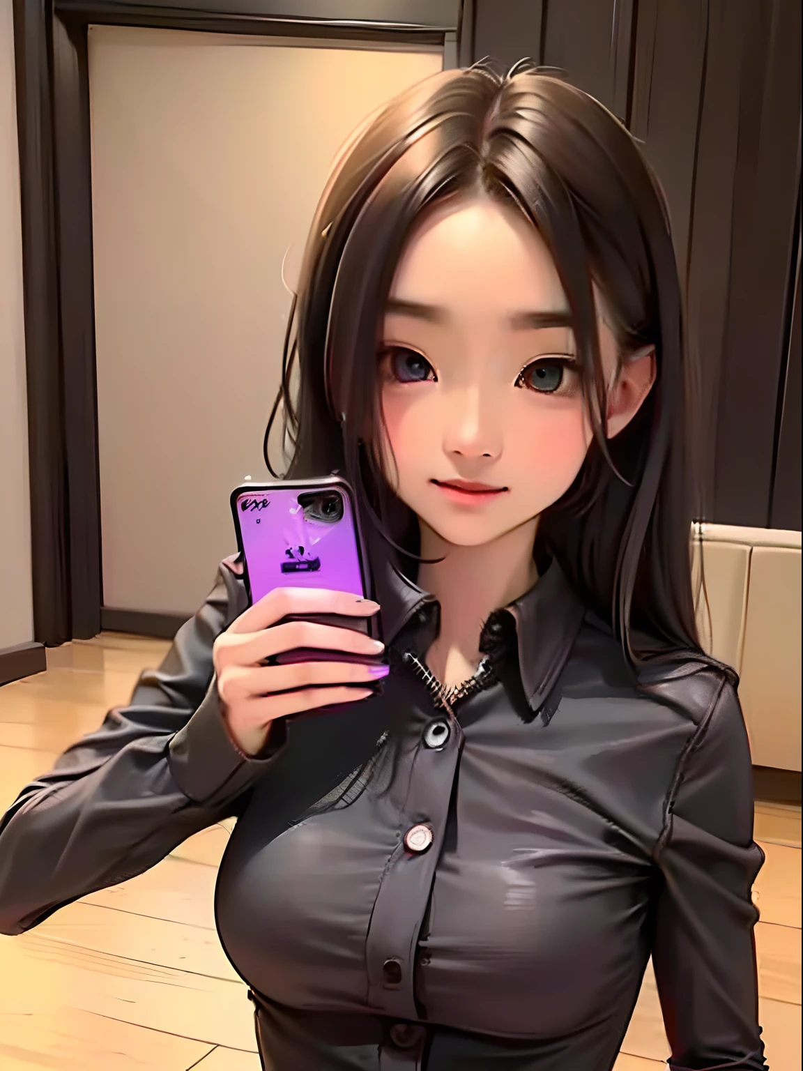 Kizi((face:1.1),(Detailed depiction of the face:1.5)),(full bodyesbian:2),jk,Extreme detail,HighestQuali,Highest image quality,8K photography,4 k hd wallpaper,(without phone:2),(without camera:2)