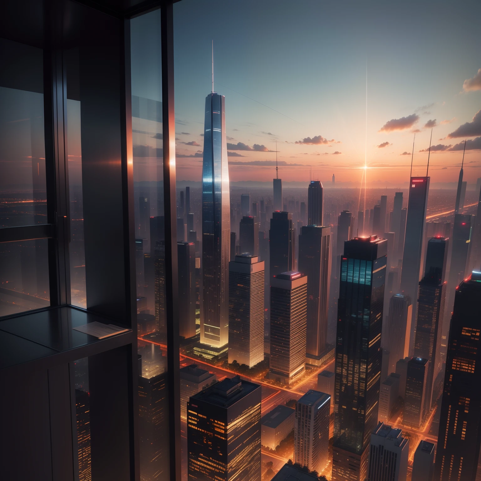 (cloudtowers style:1) a very tall building in the middle of some clouds