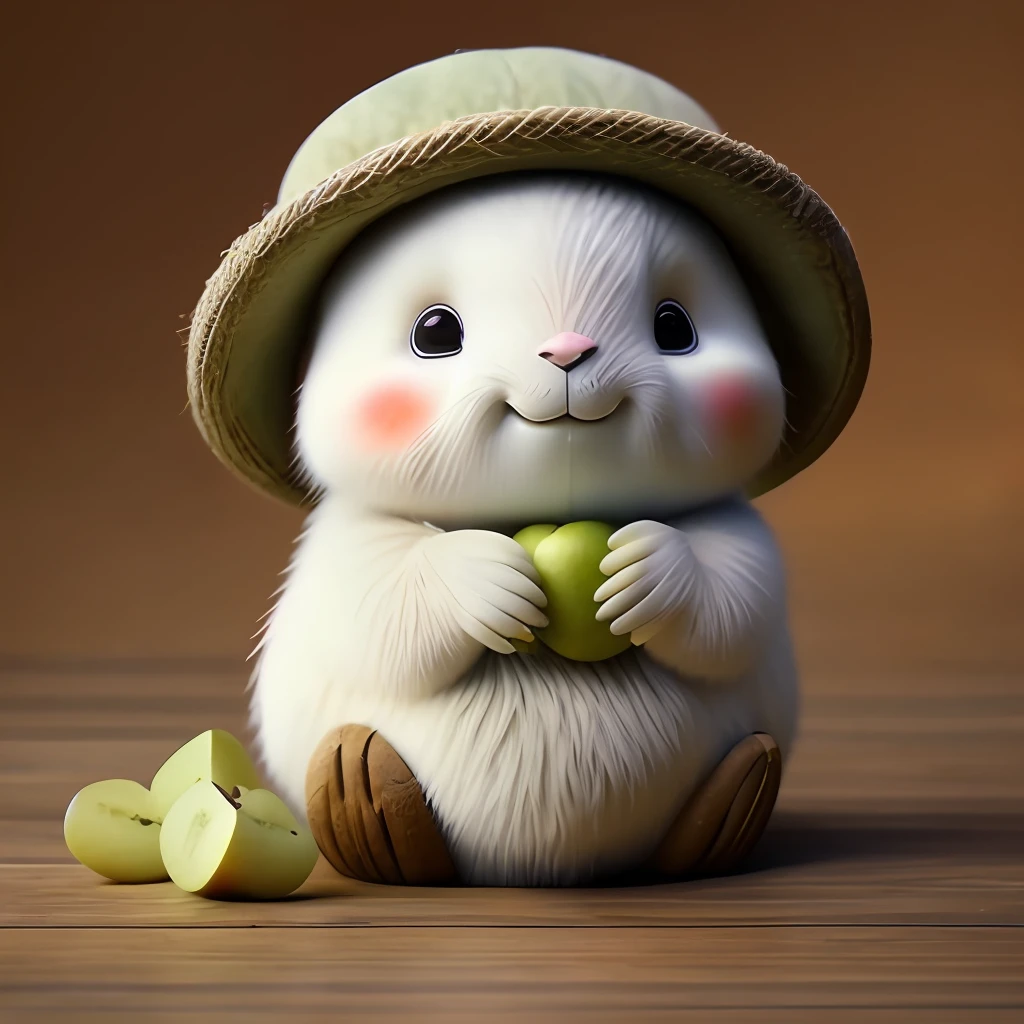 : 3。、capybara、hairy、Animals in clothes、grapes、koala、teak、apples、food、fruit、full body Esbian、a straw fedora hat、non-human、Bone-in meat、chestnut、Walnut