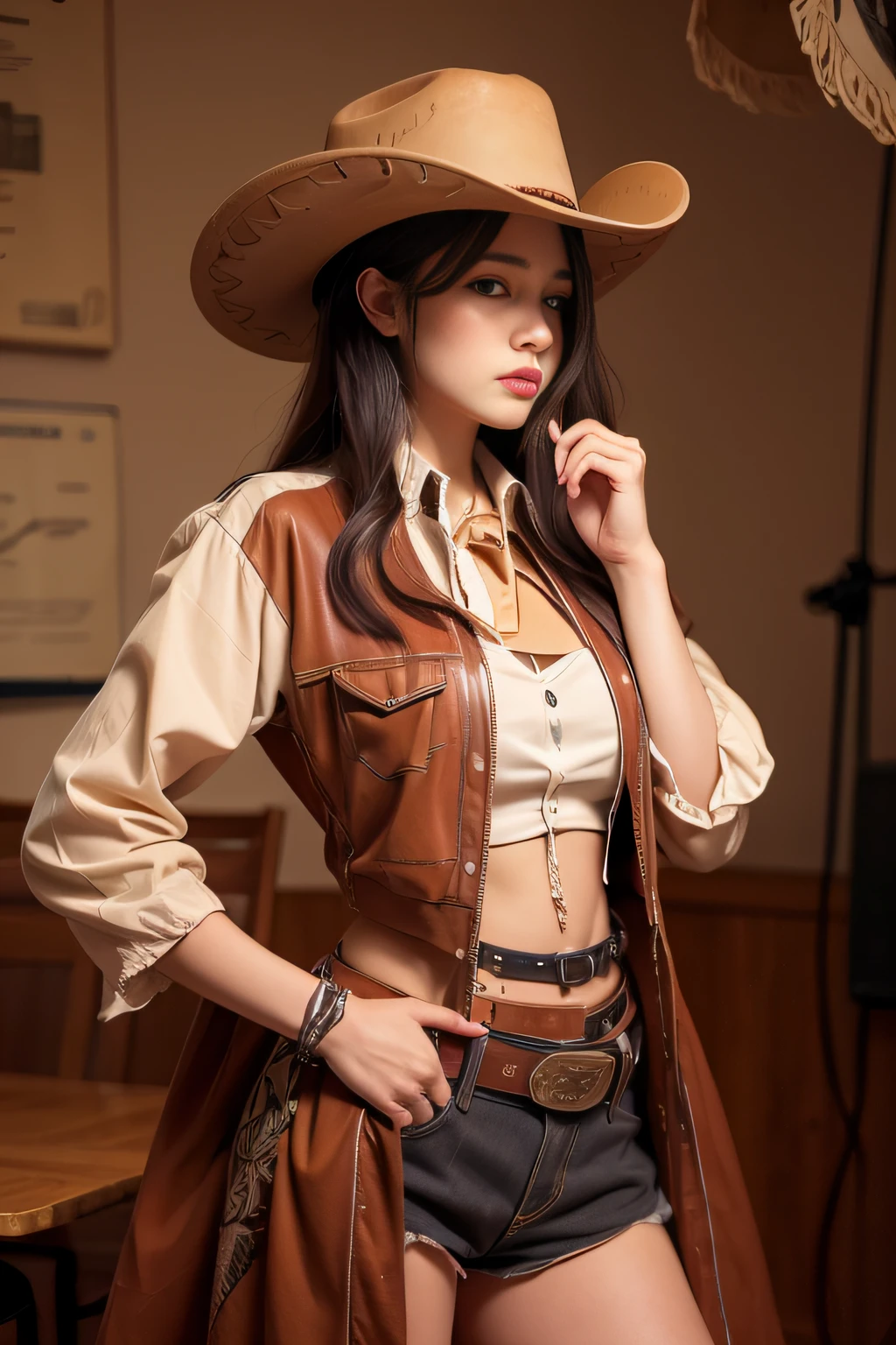 western cowboy style,photography,best quality, realistic, photorealistic, intricate details, (delicate detailed), (intricate details), cinematic light, best quality Backlights, clear line, 8k,ultra high res,