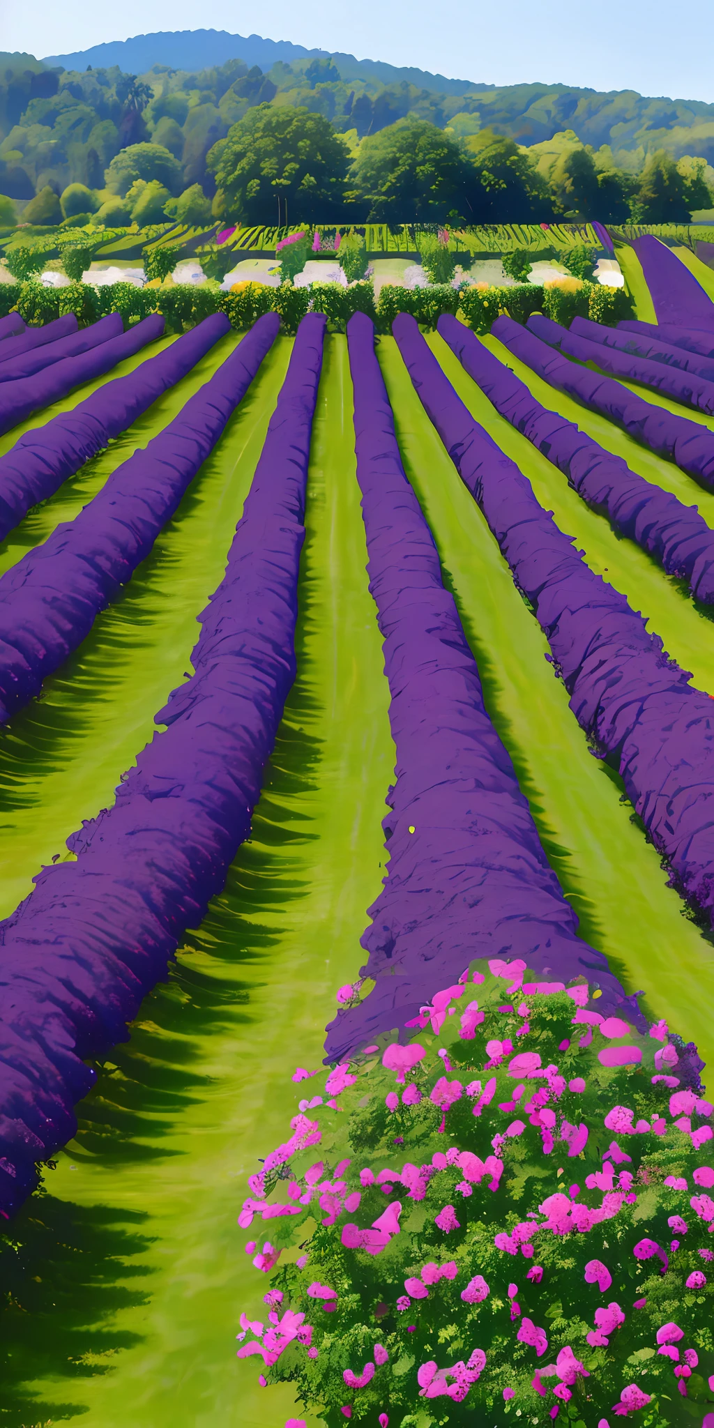 huge purple grape garden