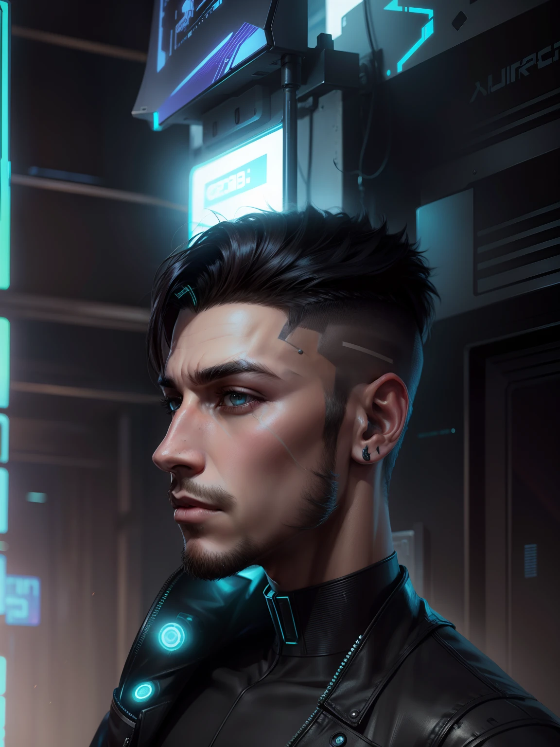 Change background cyberpunk handsome boy, realistic face, 8k, ultra realistic,
