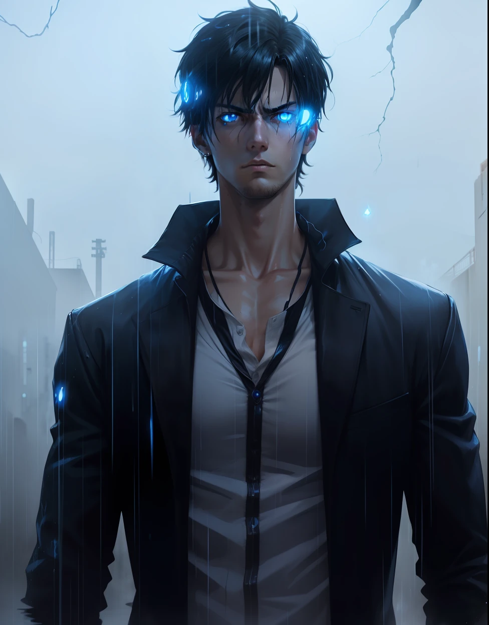 In this tantalizing scene, Sung Jin-Woo exudes raw sensuality as he stands amidst the shadows, his chiseled physique on full display. His fitted black attire accentuates his muscular form, hinting at the power that lies beneath.
His striking blue eyes seem to glow in the darkness, captivating the viewer with their intensity. His short black hair is tousled, giving him a roguish appearance that only adds to his allure.
As he casually summons a spectral soldier, Sung Jin-Woo's confident stance and seductive gaze draw the viewer in, creating an intimate atmosphere. The interplay of light and shadow highlights his rugged features, accentuating his strong jawline and the determined set of his lips.
In this provocative portrayal of the powerful hunter, Sung Jin-Woo embodies the perfect blend of strength, mystery, and undeniable sex appeal, leaving the viewer spellbound by his magnetic presence.