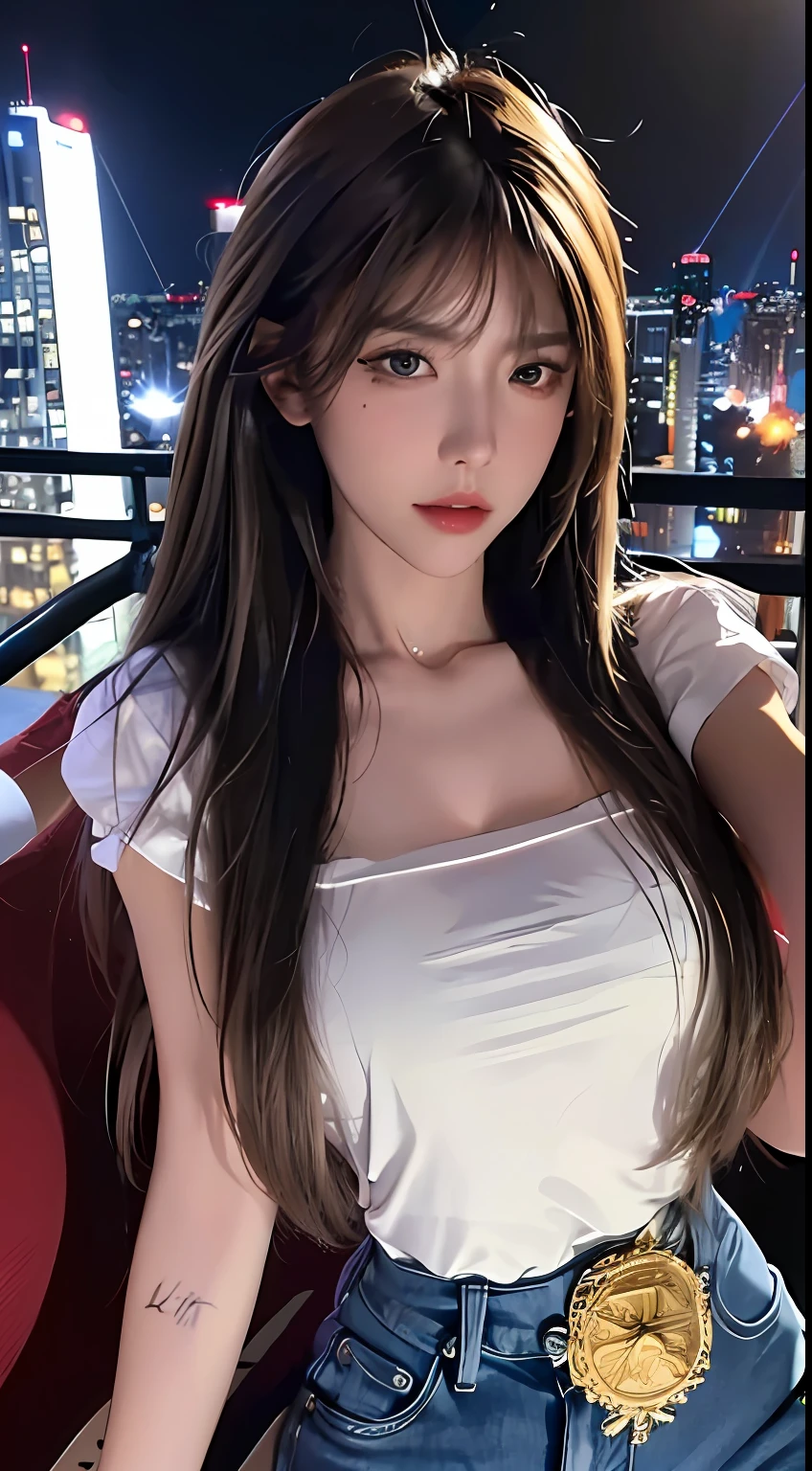 a close up of a woman with long hair and a white top, beautiful Korean women, Korean girl, Gorgeous young Korean woman, 2 2 years old, Beautiful young Korean woman, 21 years old, Korean woman, 18 years old, Beautiful Asian girl, 2 7 years old, 2 8 years old, Sexy girl, 2 3 years old, Good young girl