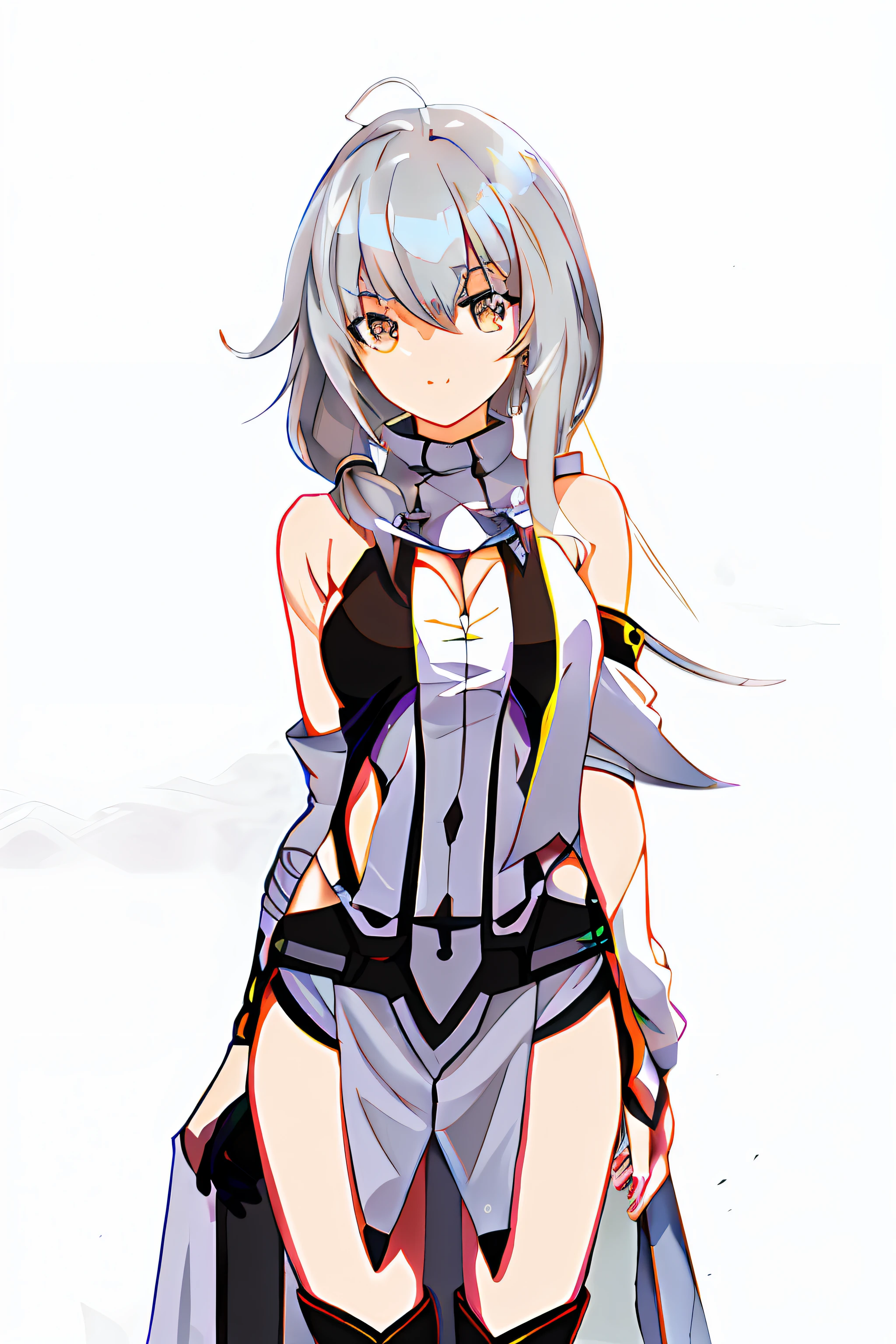 Anime girl with long white hair and black gloves holding a sword, cyborg - girl with silver hair, white-haired god, Digital art on Pixiv, Kantai collection style, from girls frontline, silver eyes full body, rogue anime girl ayanami rei, zerochan art, made with anime painter studio, silber hair, female anime character, rogue anime girl