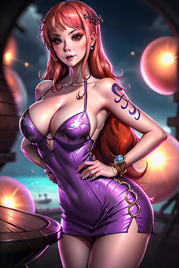 tmasterpiece,high qulity,8k wallpaper,An elegant woman,Beautiful face,ssmile,light make-up,Clavicle chain,,Sexy buttocks,posterior view,Skinny print pink dress,accentuate figure,Grass background,baiyun,blue-sky,Epic-level graphics