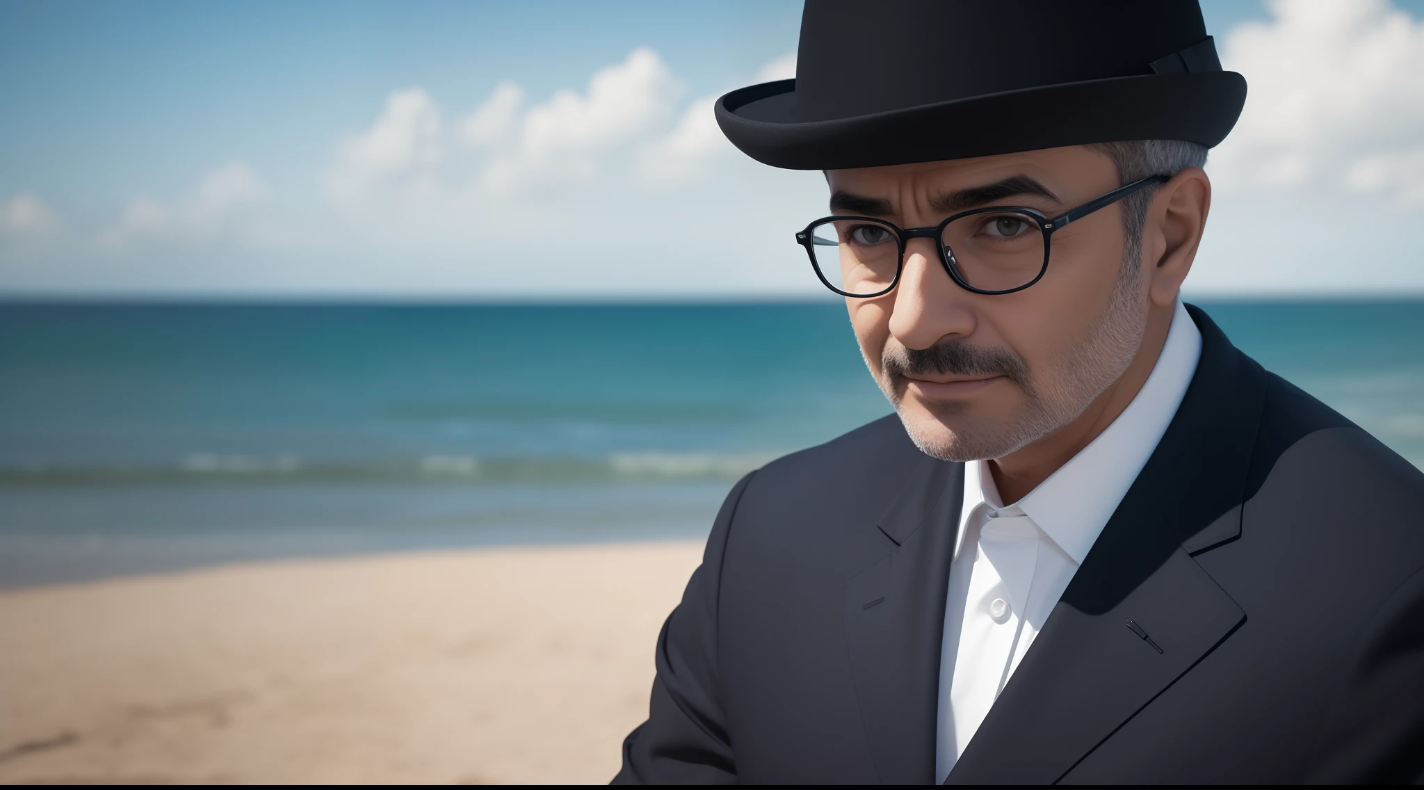 Pessoa olhando para a tela e pensando em mundo futuro 4k