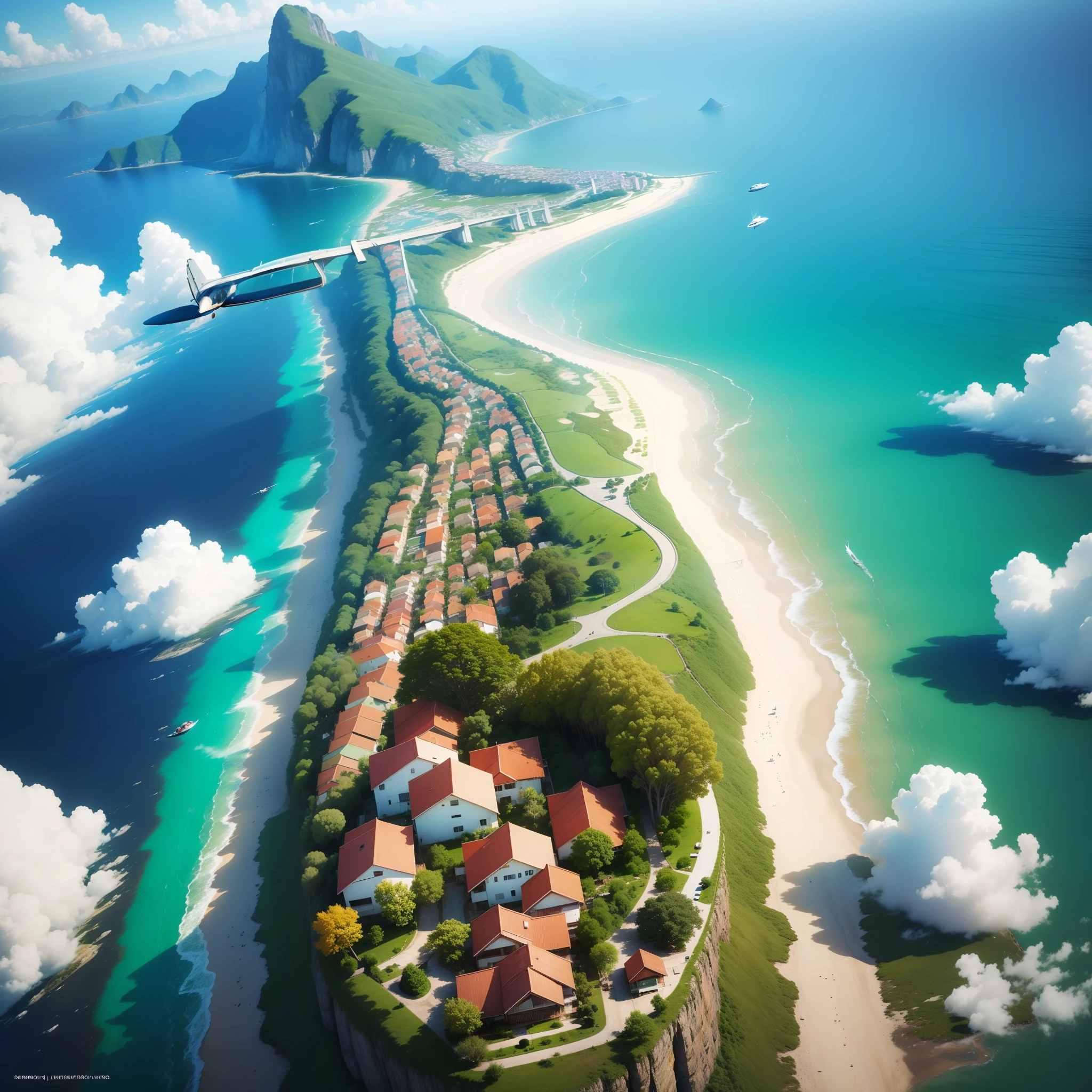 Flying inside a lucid dream,  dentro do do somho tem uma cidade estranha com casas estranhas, paisagens misteriosas, cores estranhas, tudo esta dentro de um sonho lucido