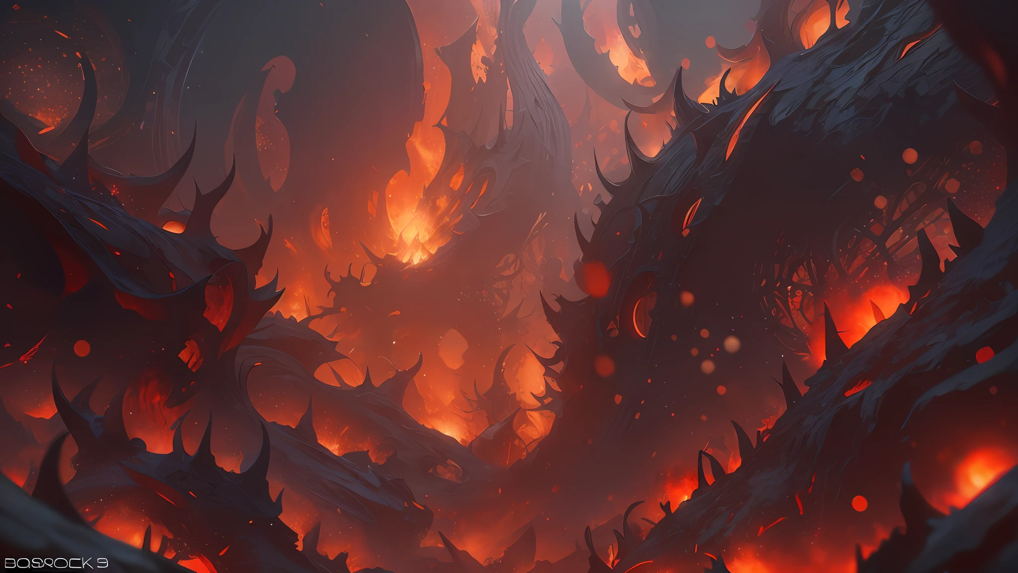 hell, Dynamic Digital Painting, (Bokeh:1.5),masterpiece, super detailed, epic composition, highest quality, 4K