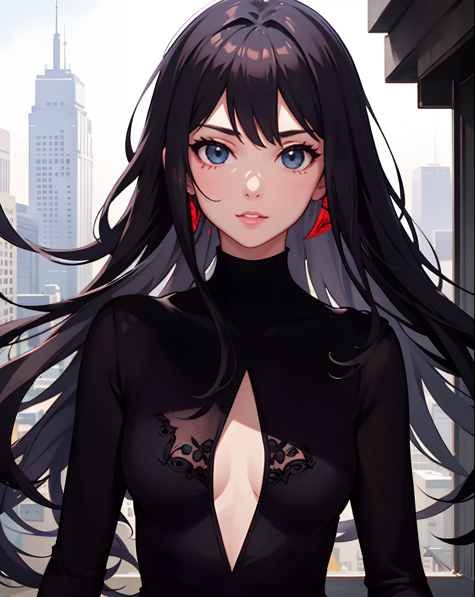 (1girl:1.3), Solo, (((Very detailed face)))), ((Very detailed eyes and face)))), Beautiful detail eyes, Body parts__, Official art, Unified 8k wallpaper, Super detailed, beautiful and beautiful, beautiful, masterpiece, best quality, original, masterpiece, super fine photo, best quality, super high resolution, realistic realism, sunlight, full body portrait, amazing beauty, dynamic pose, delicate face, vibrant eyes, (from the front), She wears Spider-Man suit, red and black color scheme, spider, very detailed city roof background, rooftop, overlooking the city, detailed face, detailed complex busy background, messy, gorgeous, milky white, highly detailed skin, realistic skin details, visible pores, clear focus, volumetric fog, 8k uhd, DSLR, high quality, film grain, fair skin, photo realism, lomography, futuristic dystopian megalopolis, translucent