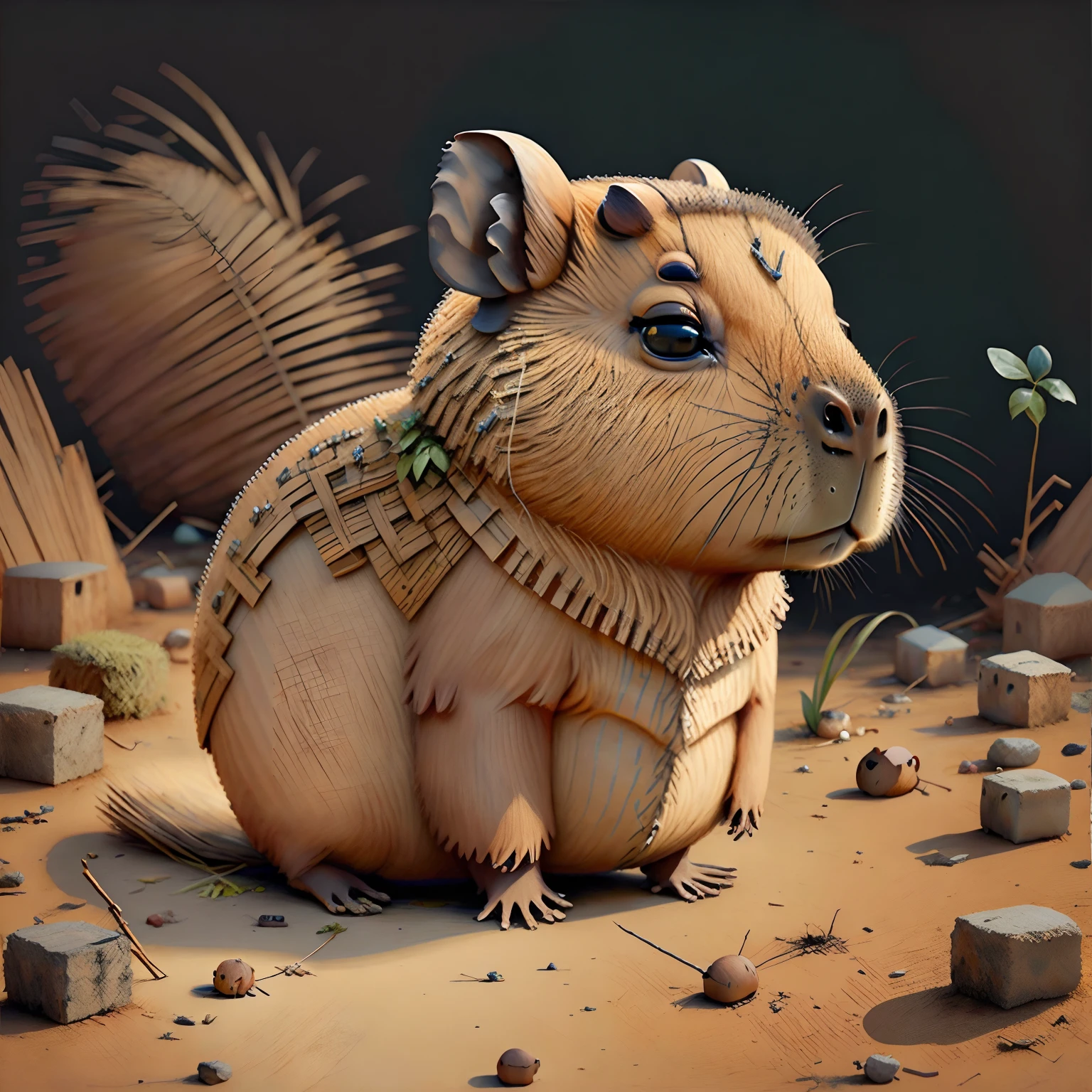 arte conceitual Cu73Cre4ture capivara buda