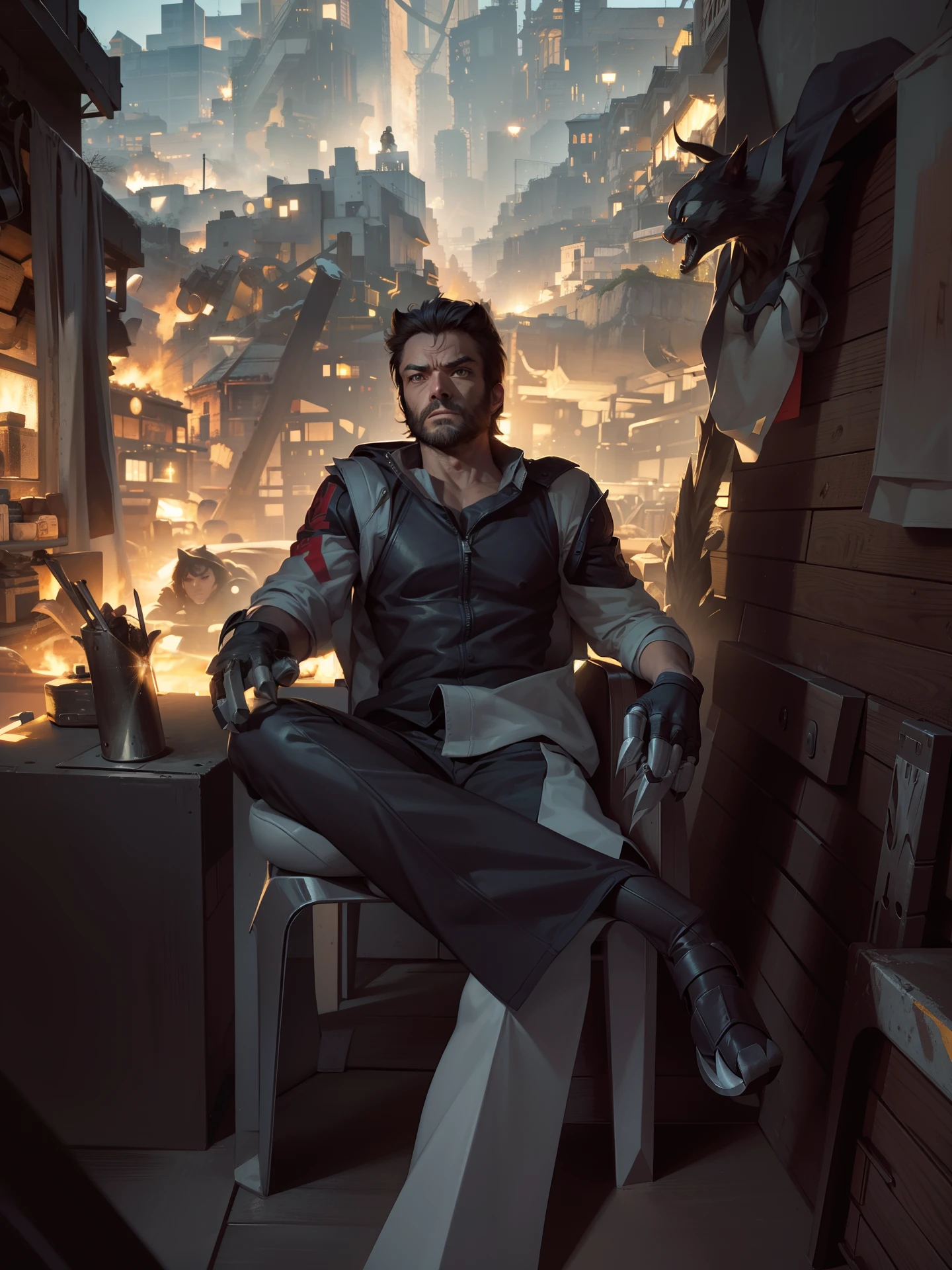 Wolverine sit around enemy