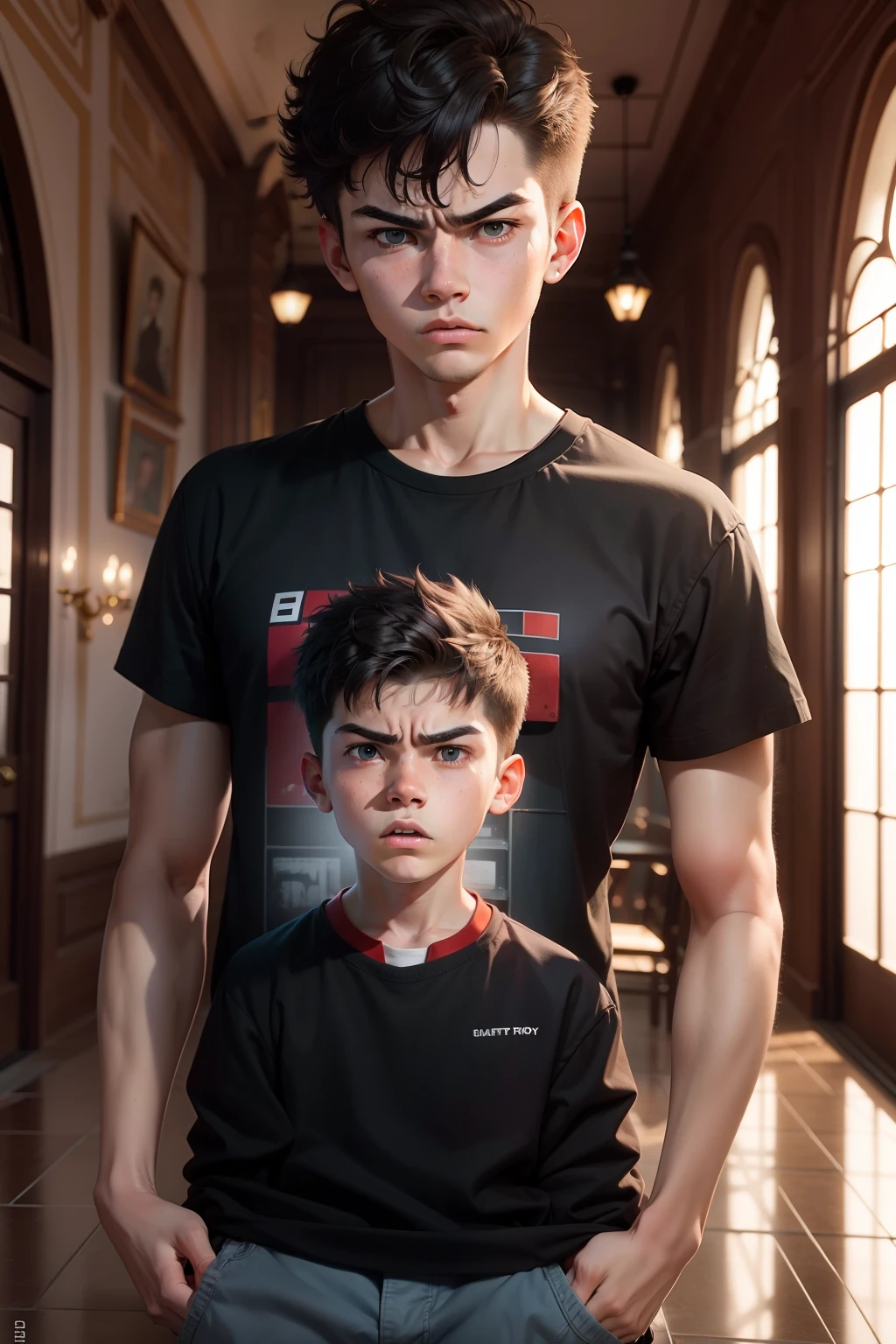 boy, 18 Years old, , Serious face, Angry face, Cute face, European