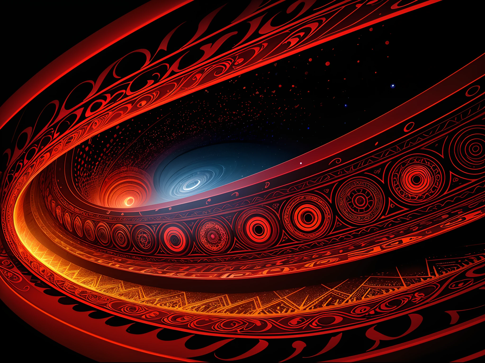 Multidimensional layers wave of deep univers, intricated, precise, red shift --auto