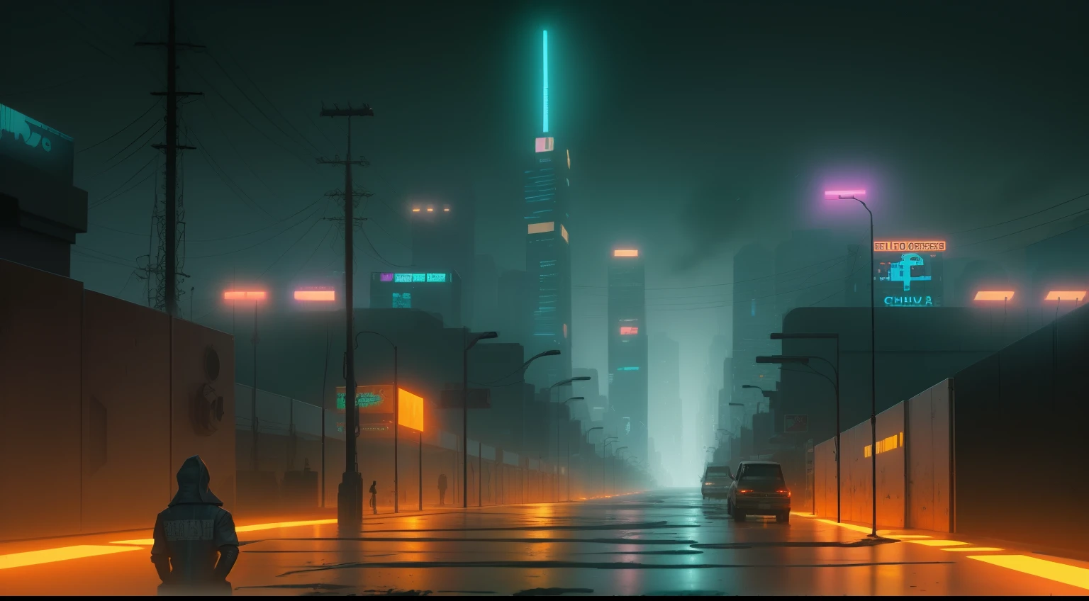 Cidade cyberpunk, noite, chuva, 4k realista, Blade Runner 2049, maior qualidade