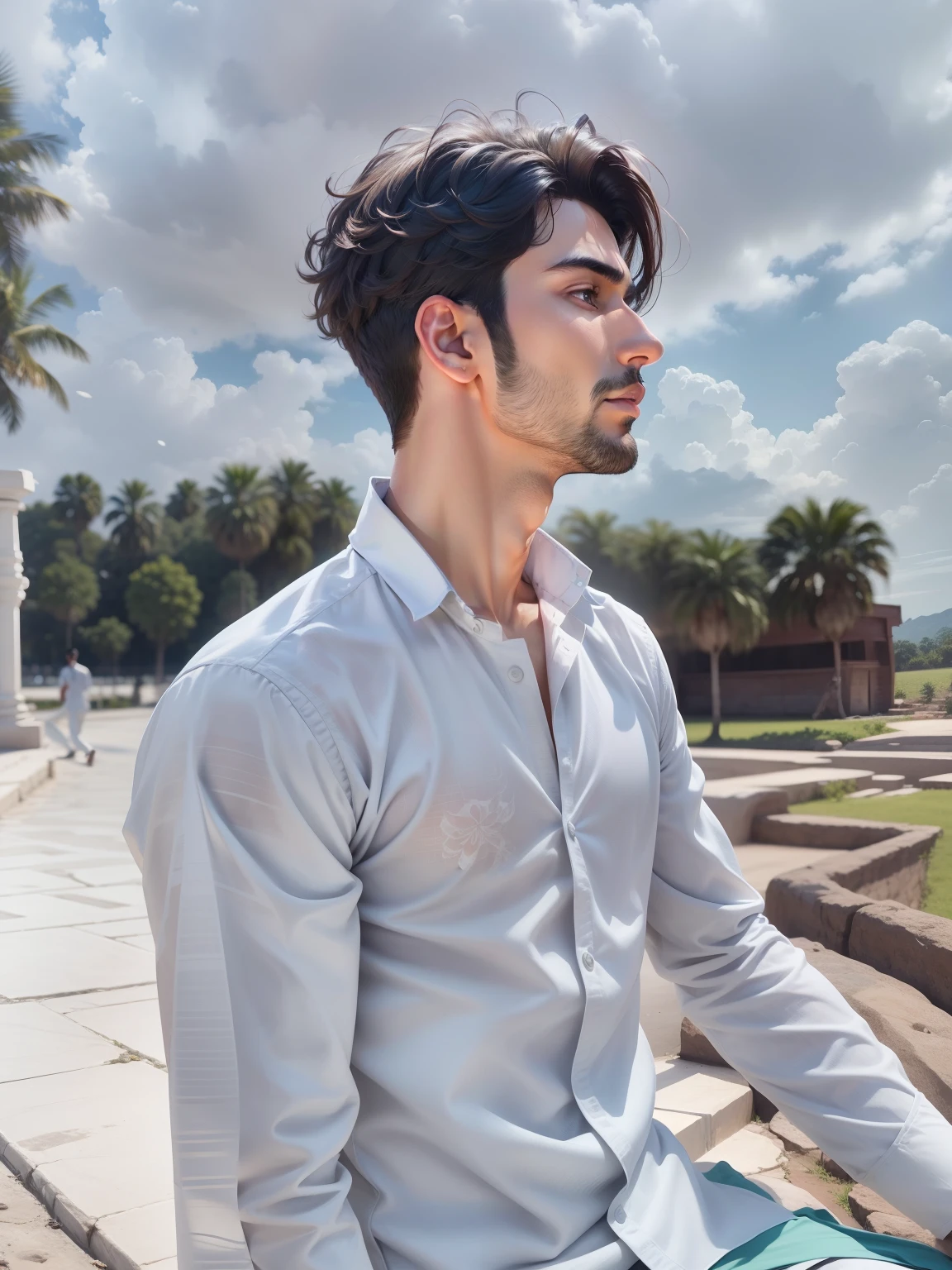 Chenge background 4k ultra realistic attractive face handsome boy