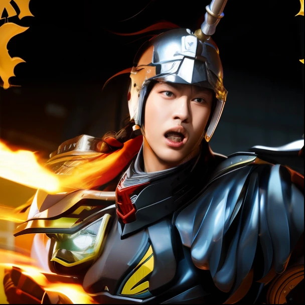 Man with a sword and helmet