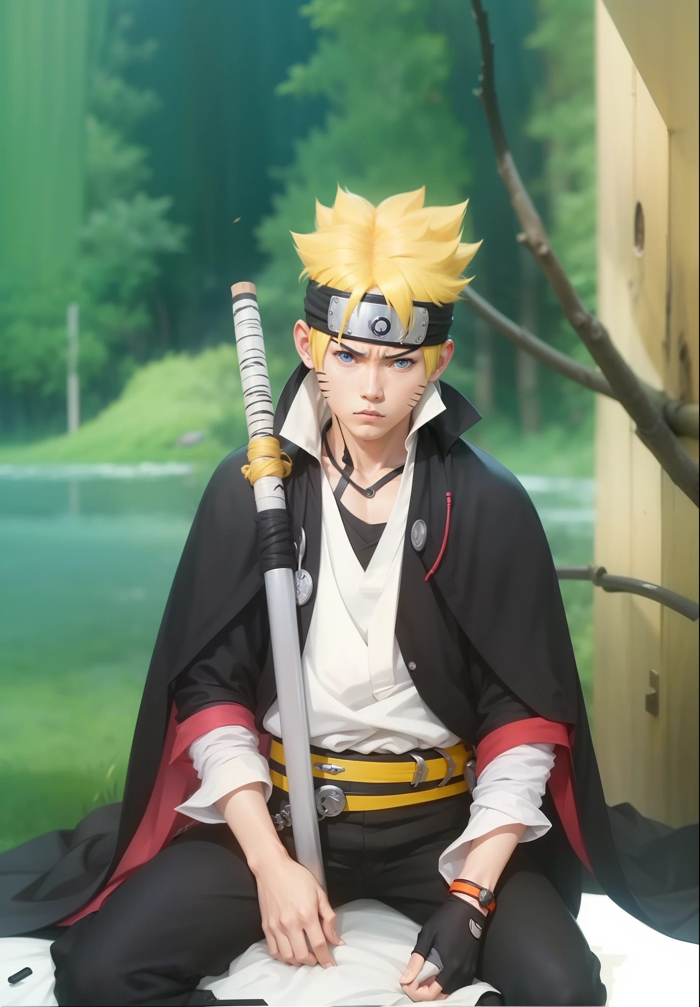 A real life adaption boruto uzumaki, hyper realistic,