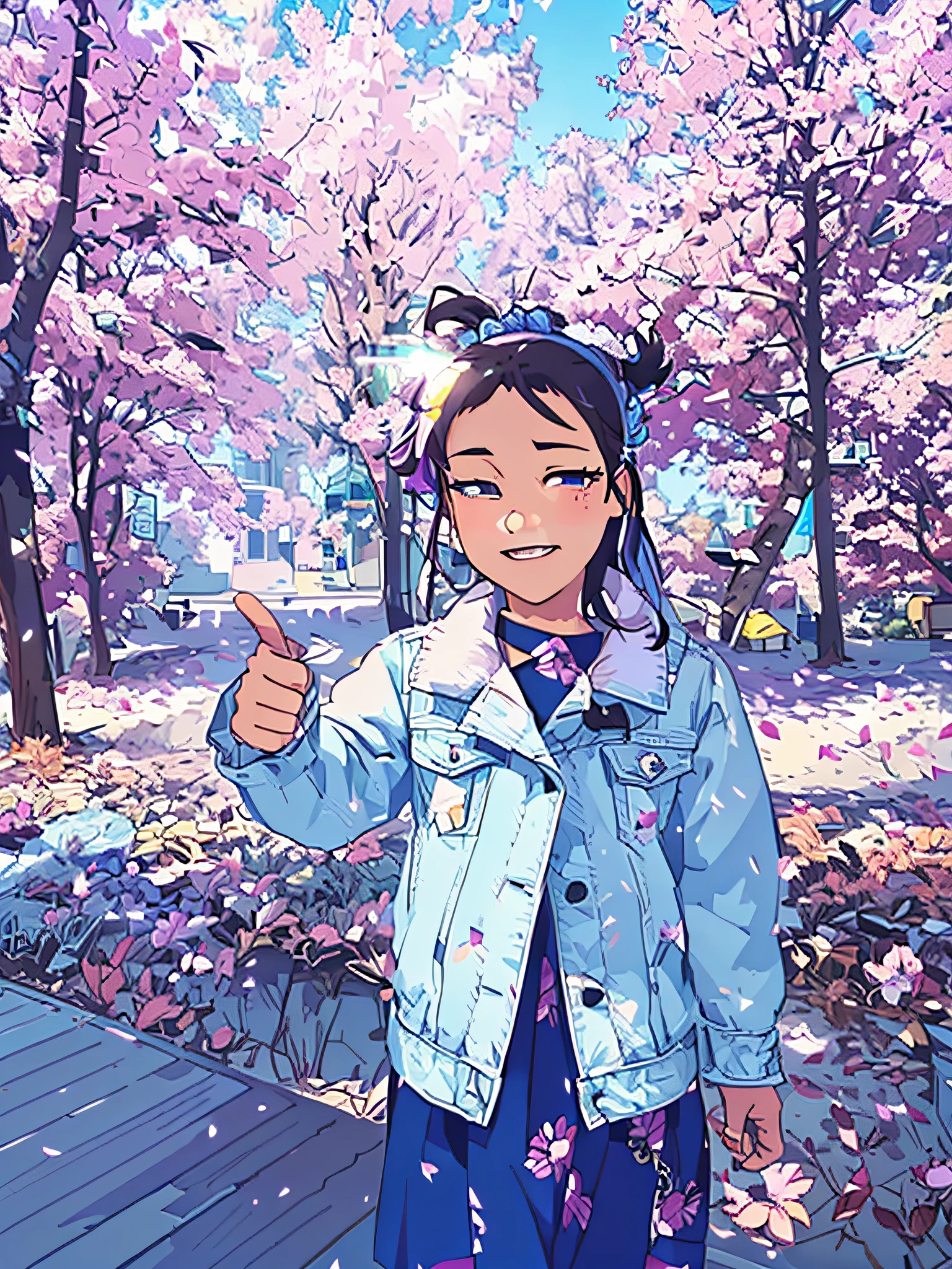 (best-quality:0.8), (best-quality:0.8), perfect anime illustration, extreme closeup portrait of a pretty woman walking through the city