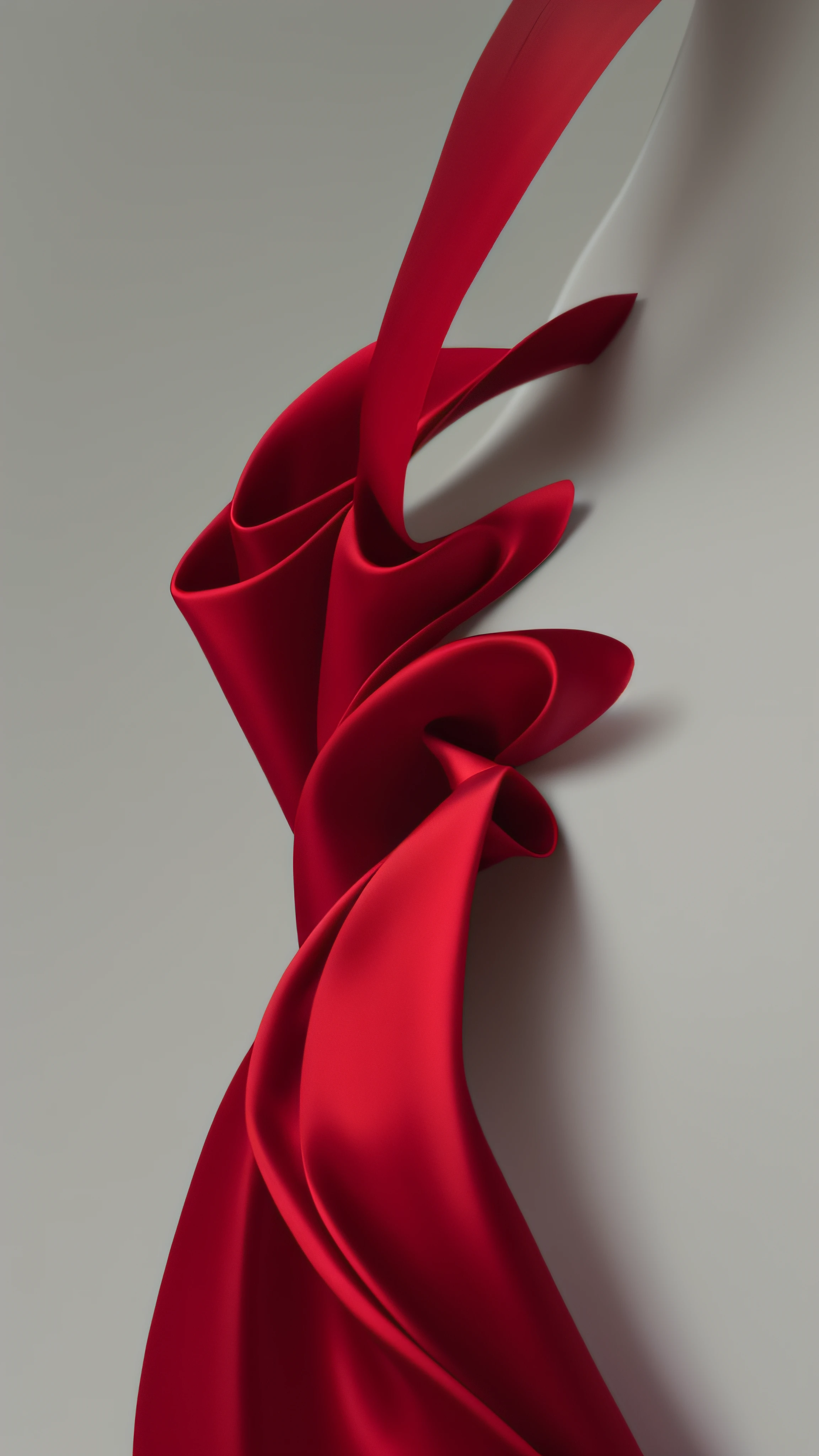 Silk pleats，Red，minimal style