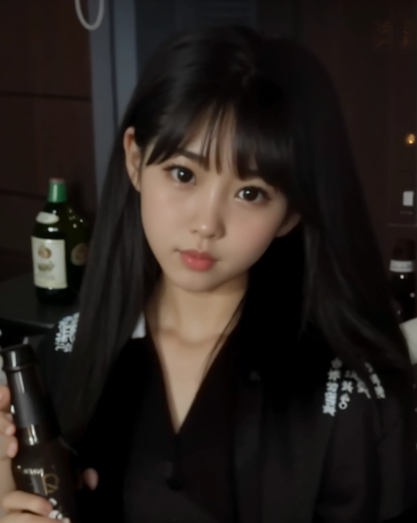 , young and cute girl, wan adorable korean face