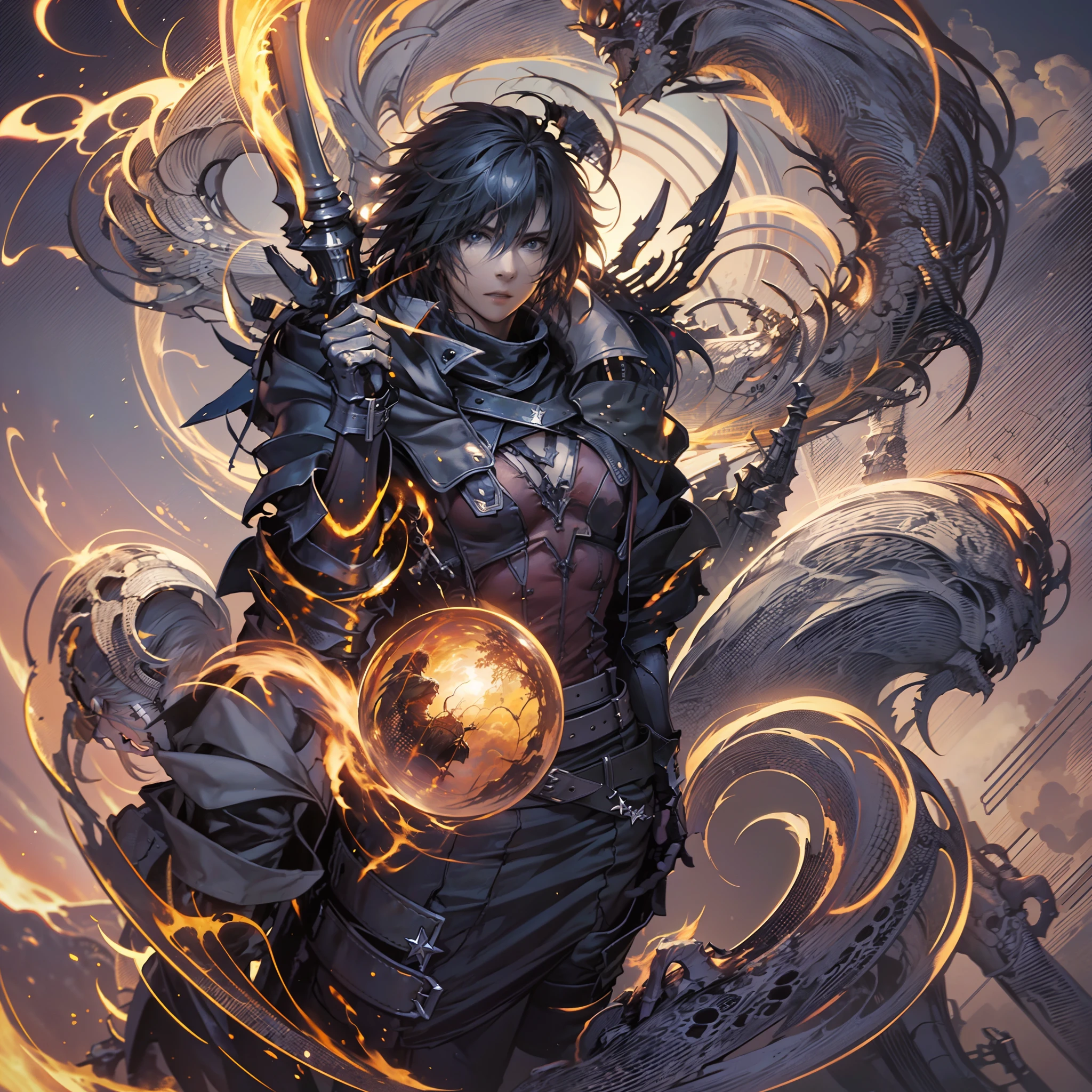 Final Fantasy, clive rosfield,, abs, badass pose, Chico de anime en una cama con las manos en la cabeza, Hermosa pose de anime, Anime hombre guapo, Personaje masculino de anime, Badass Anime 8K, Arte detallado del personaje de anime, Concepto de anime HDR Anime MacManus, Chico anime, Ikuto Yamashita, Anime CG arte suave, Fondo de pantalla de manga 4 k, inspirado por Yamagata Hiro, Wallaper de anime