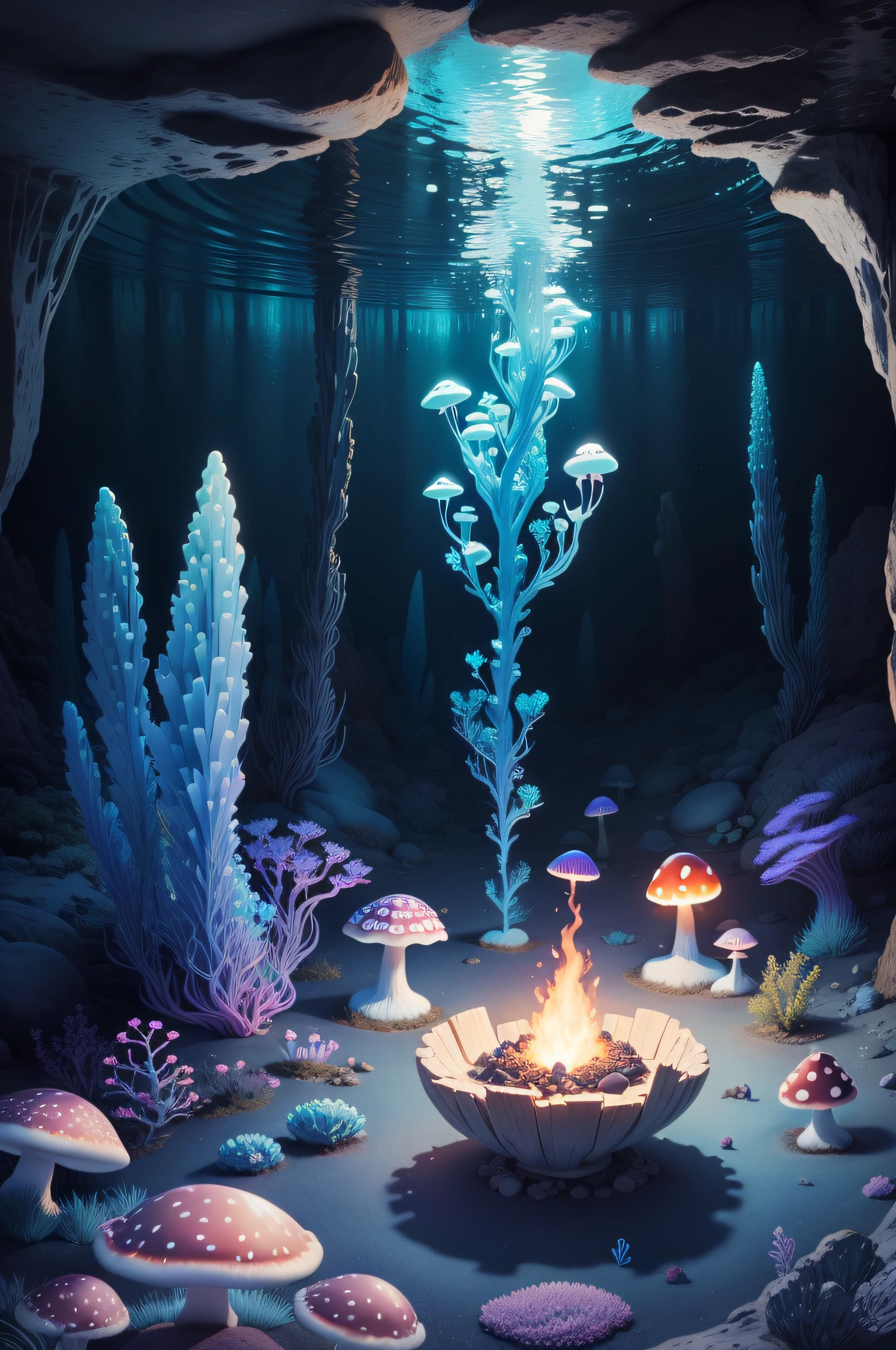 {{{Mermaid swim}}}(from:magical forest|lava fields|0.4|underwater caves|0.6:0.9524), where, (from:|fire sprites|0.5|merfolk|0.3:0.9524), dwell in harmony., (from:Glowing mushrooms|Fiery crystals|0.6|Bioluminescent y