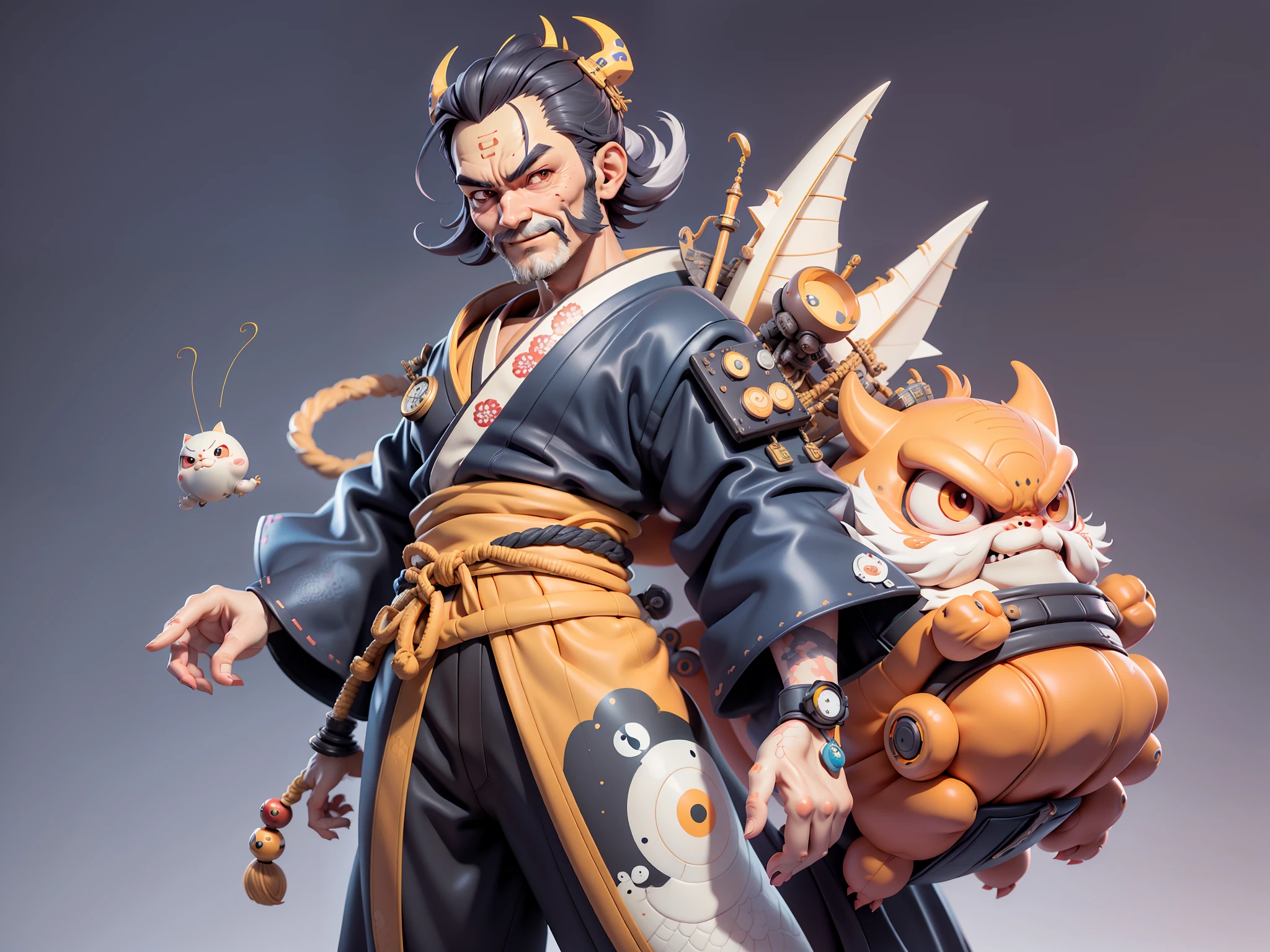 (Daisaku),(Need),(Super meticulous),(full bodyesbian:1.2),Japanese ukiyo-e girl,japanese geisha,Beautiful,Oriental dragon,Aeolian Thor,Raised sexy,爆乳,Oriental face,TV Anchor,Bust portrait illustration,Alone,In black suit,a blue tie,The face is slightly chubby,The face was clean,without a beard,Black super short hair,Black eyes,Smile confidently,3C computer sub-products,iPad, iphone,Digital painting,3D character design by Mark Clairen and Pixar and Hayao Miyazaki and Akira Toriyama,The illustration is a high-definition illustration in 4K resolution,With very detailed facial features and cartoon-style visuals。