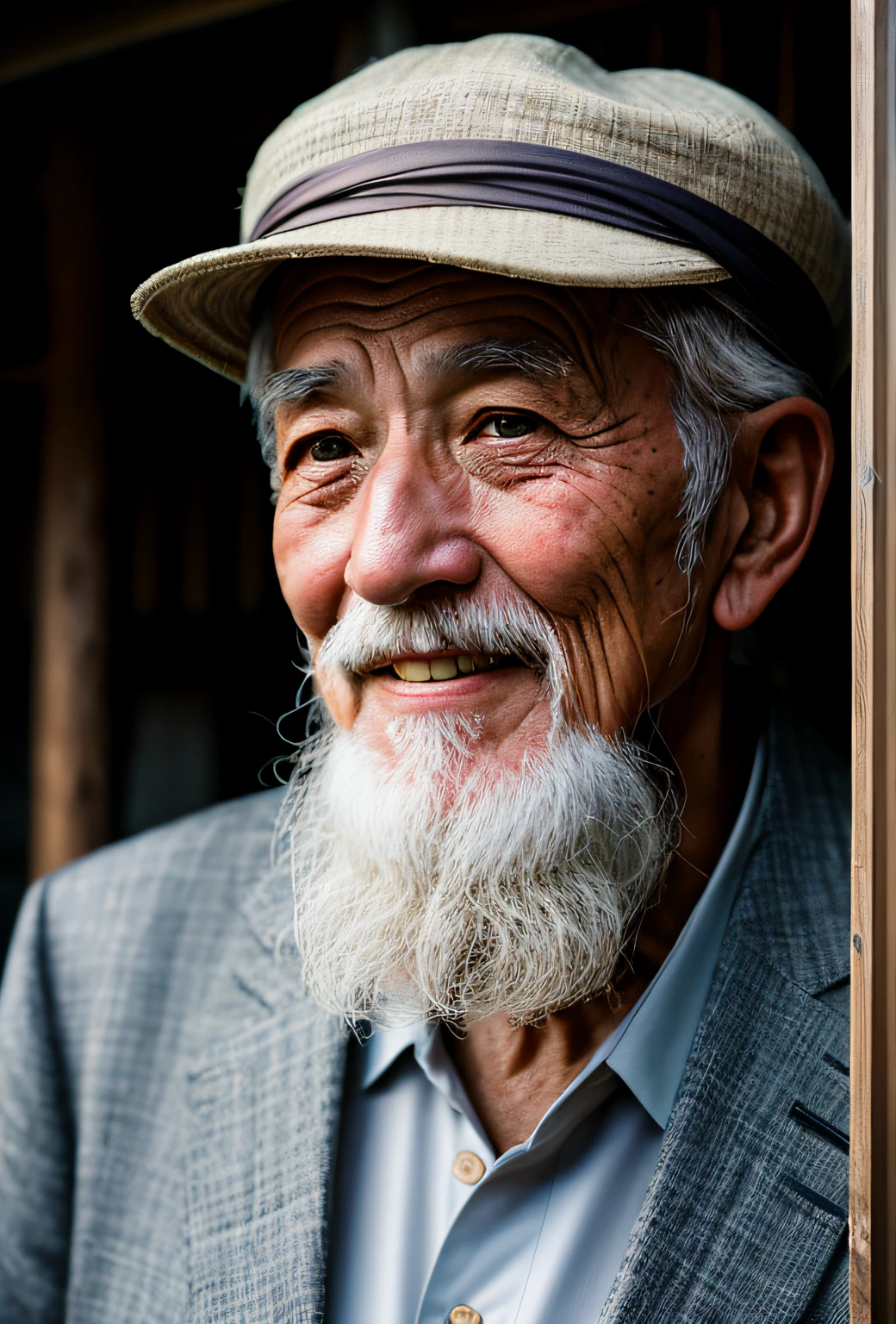 RAW photos of old man in Japan, Cinematic, detaile, Photorealistic, hyper realistic photography, 8K UHD, Digital SLR, Soft lighting, High quality, Film grain, 富士XT3, (masutepiece),